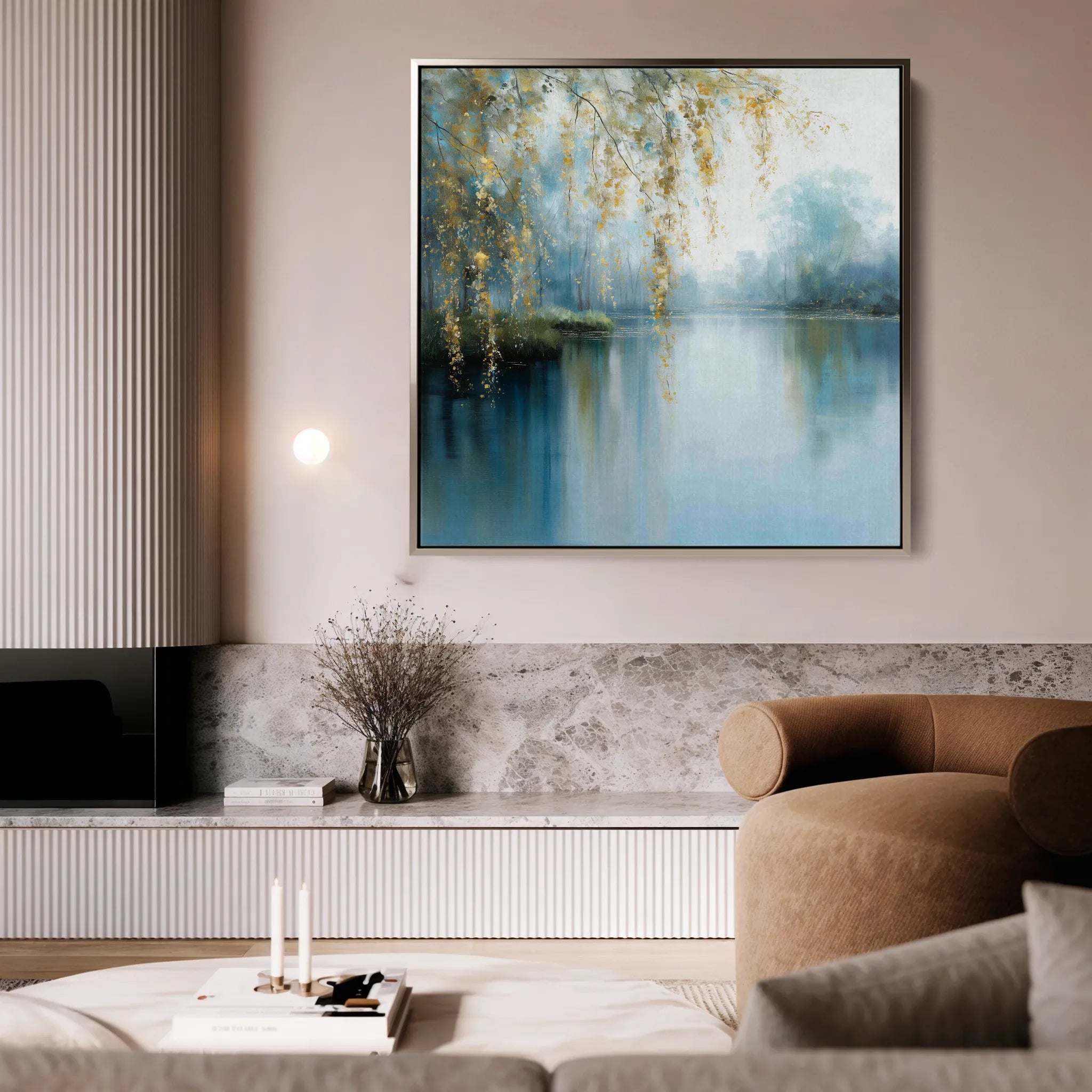 Abstract 1354 Canvas Art 16" x 16" / 40 x 40 cm / Black