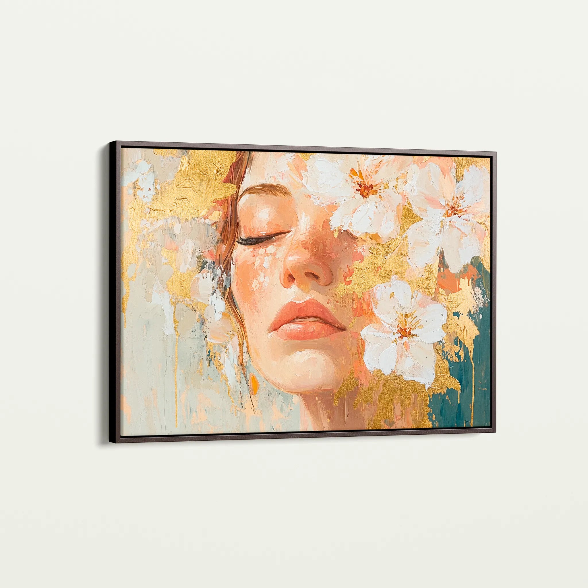 Portrait 136 Canvas Art 18" x 24" / 45 x 60 cm / Black