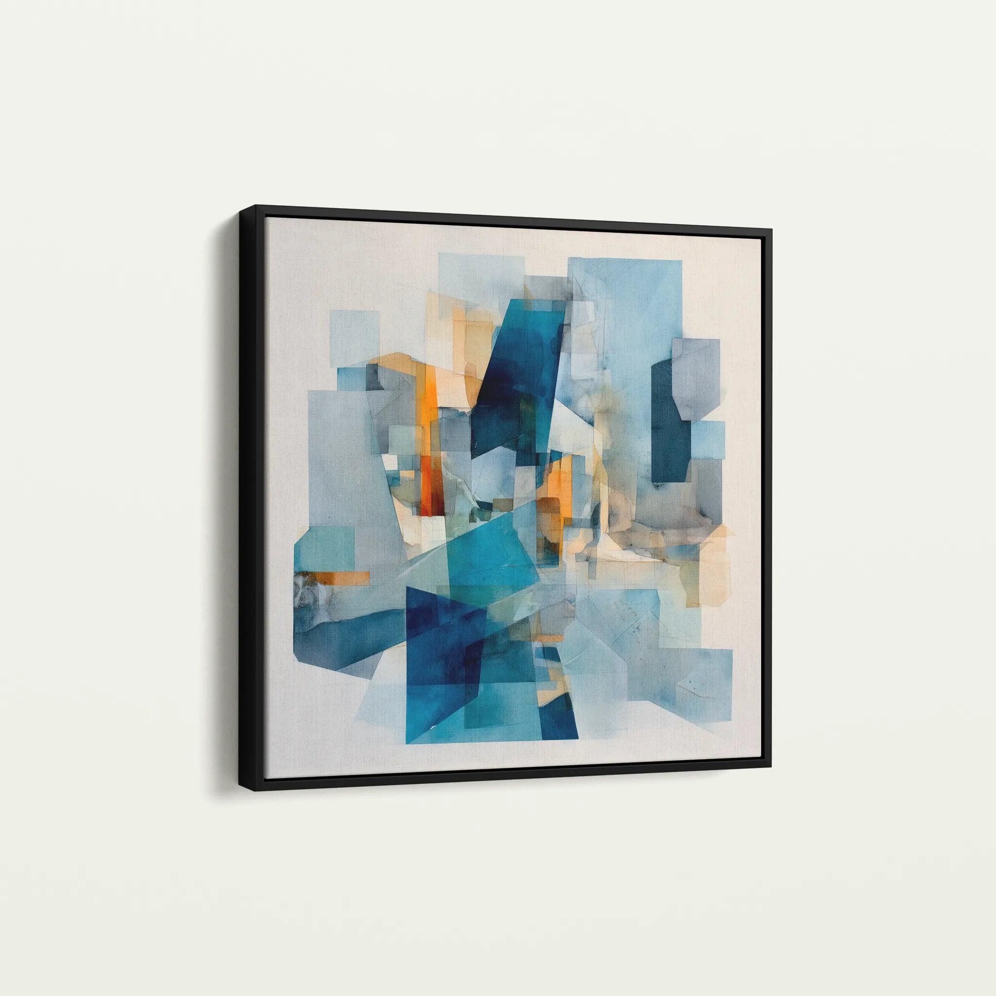 Abstract 1361 Canvas Art 16" x 16" / 40 x 40 cm / Black