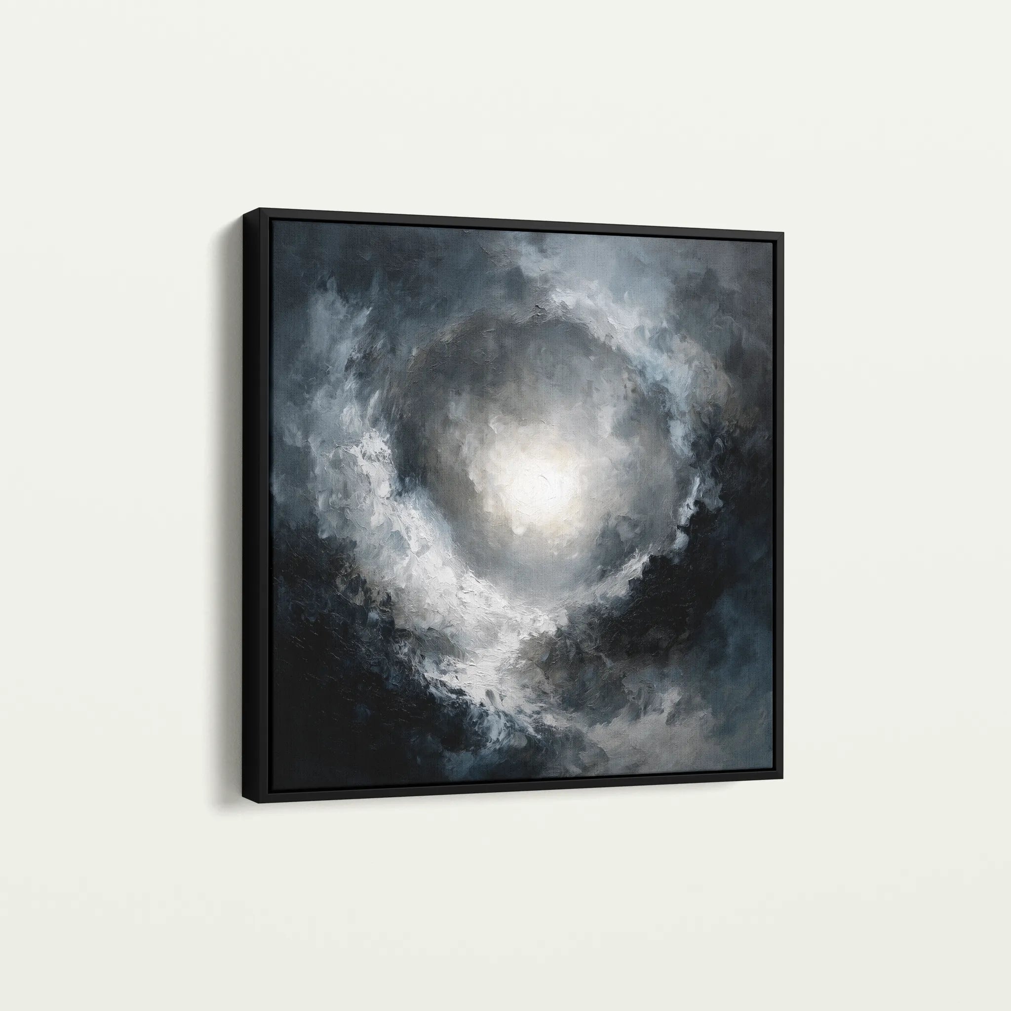 Abstract 1368 Canvas Art 16" x 16" / 40 x 40 cm / Black