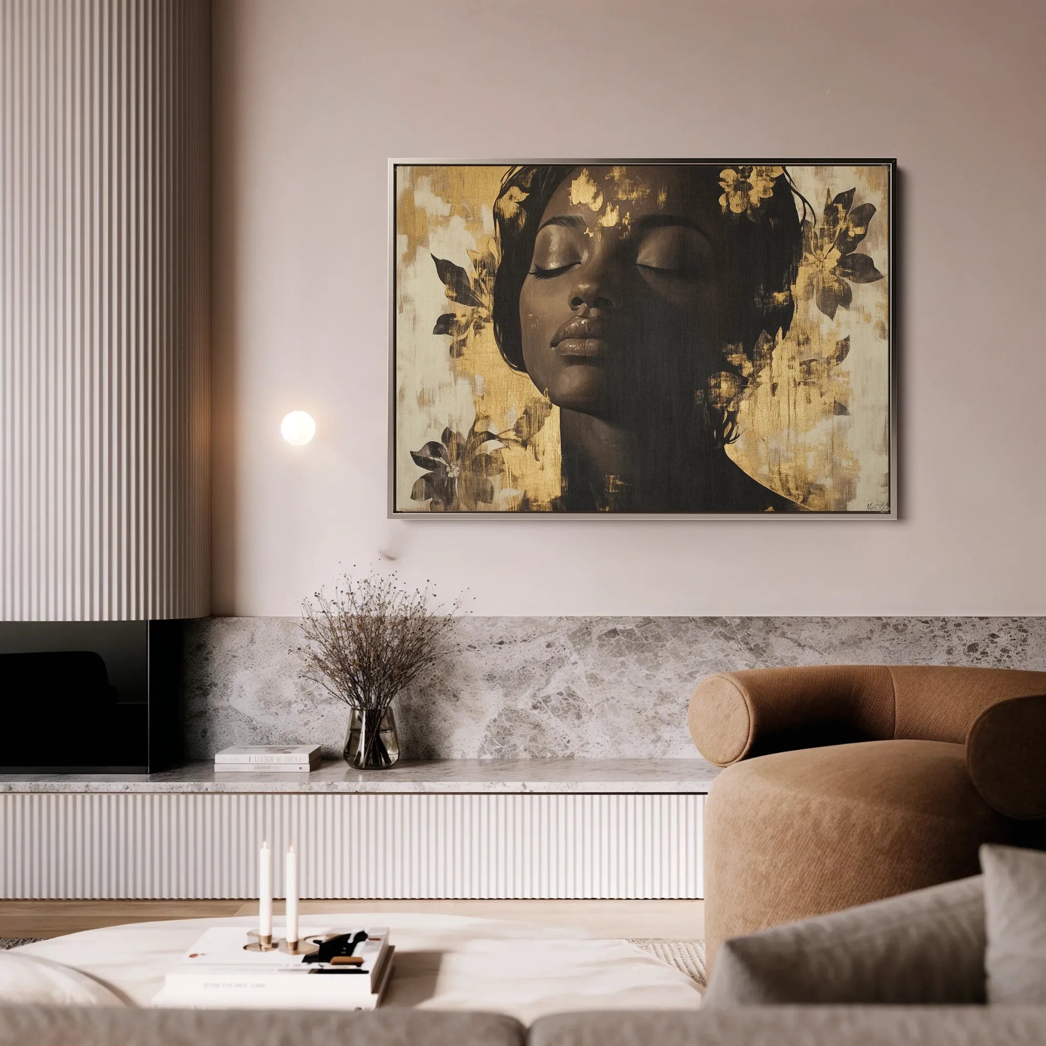 Portrait 137 Canvas Art 18" x 24" / 45 x 60 cm / Black