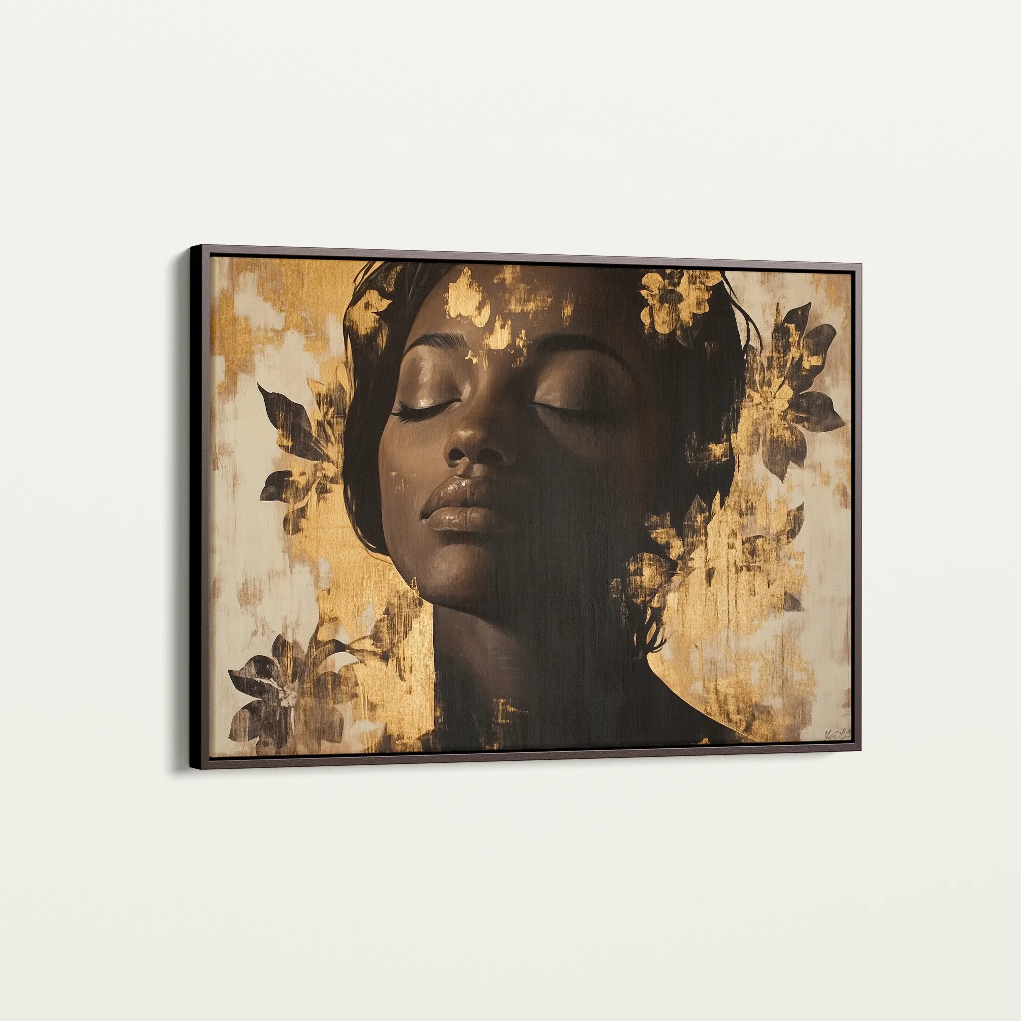 Portrait 137 Canvas Art 18" x 24" / 45 x 60 cm / Black