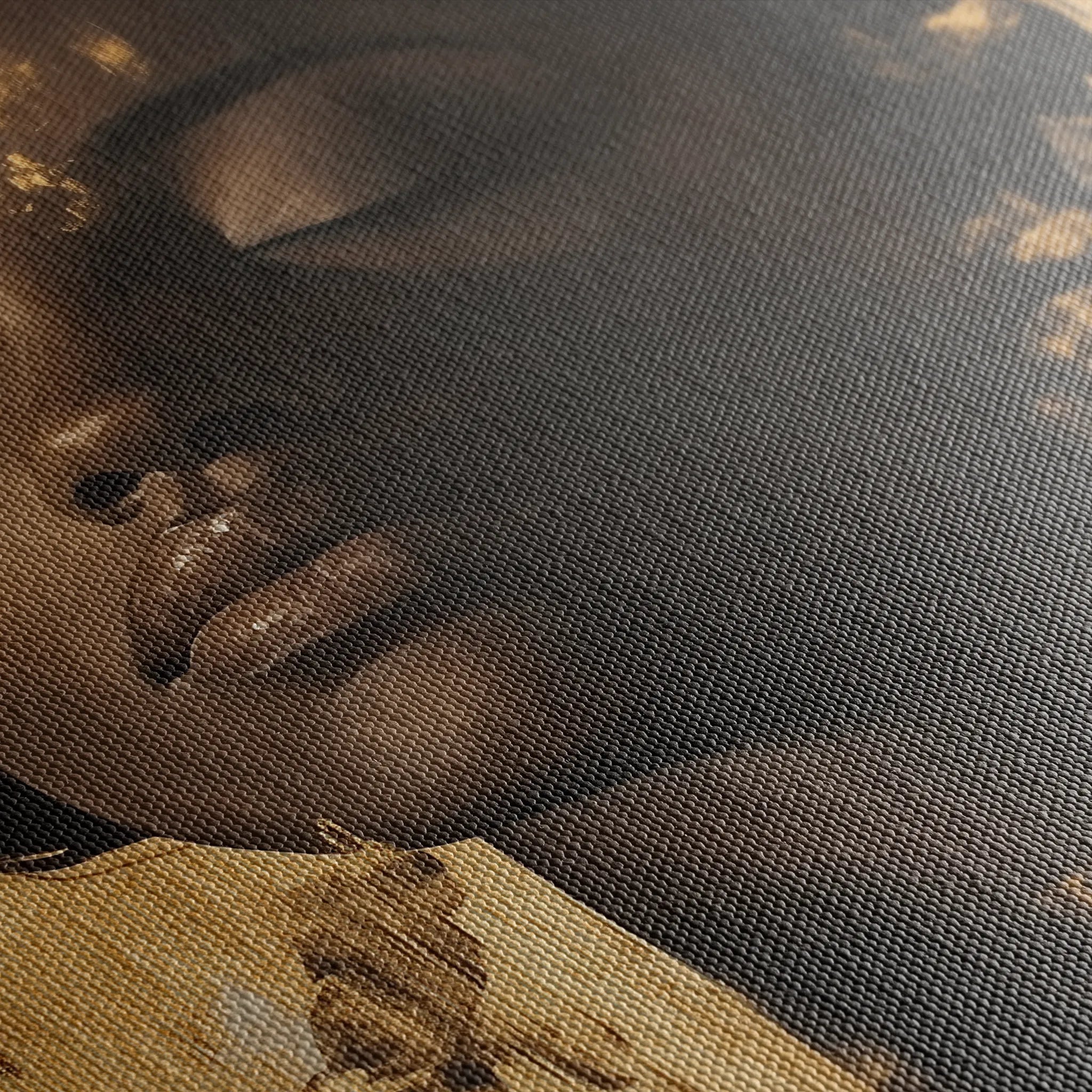 Portrait 137 Canvas Art 18" x 24" / 45 x 60 cm / Black