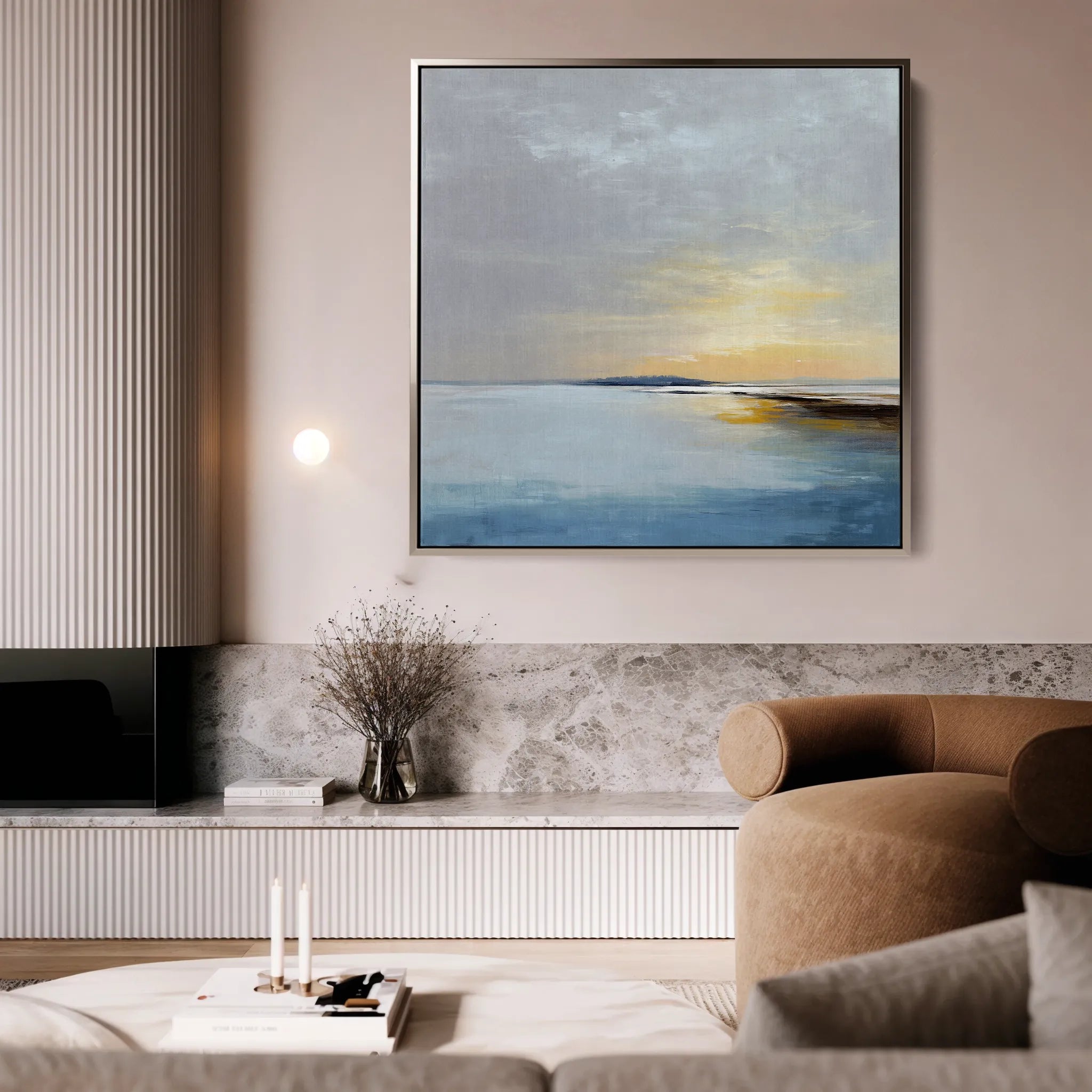 Abstract 1372 Canvas Art 16" x 16" / 40 x 40 cm / Black