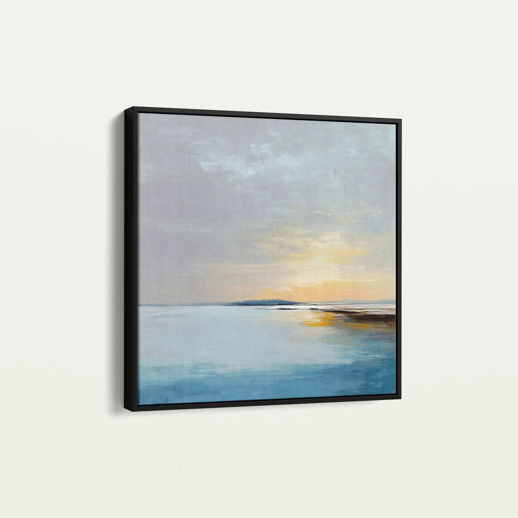 Abstract 1372 Canvas Art 16" x 16" / 40 x 40 cm / Black