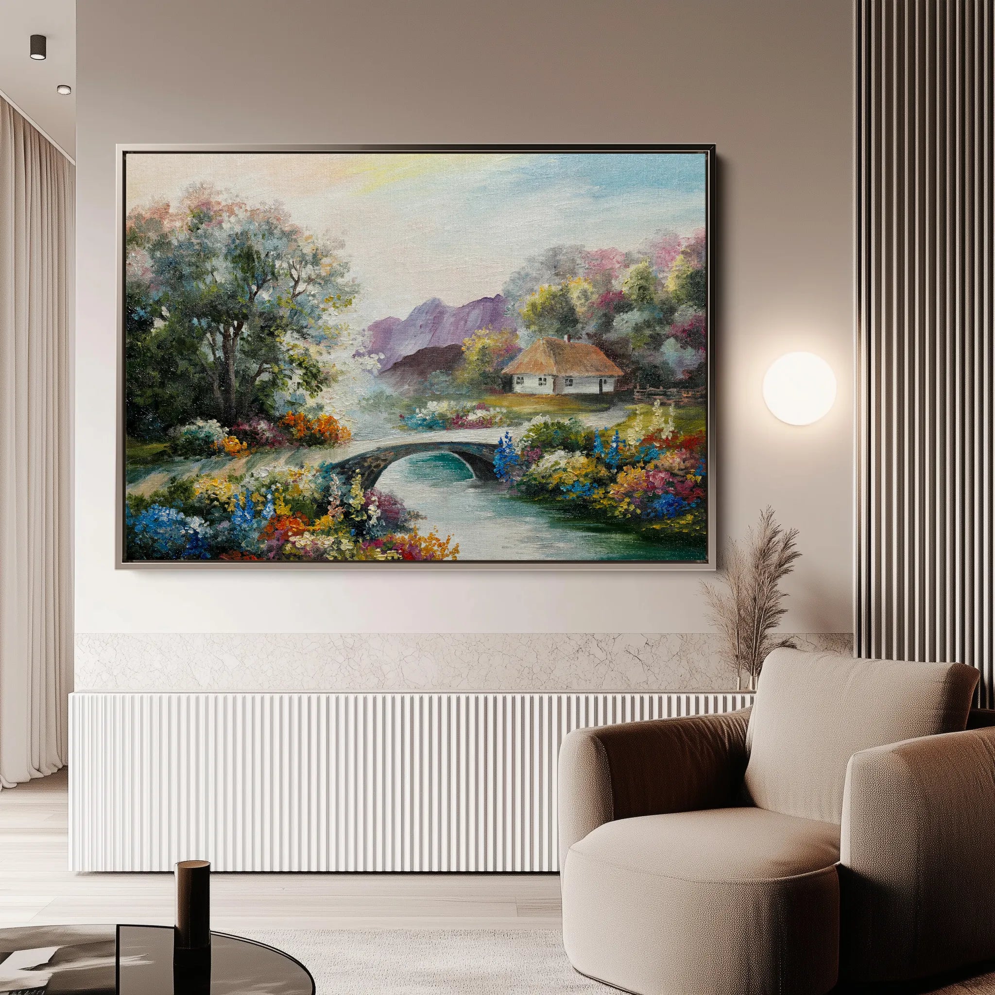 Landscape 138 Canvas Art 18" x 24" / 45 x 60 cm / Black