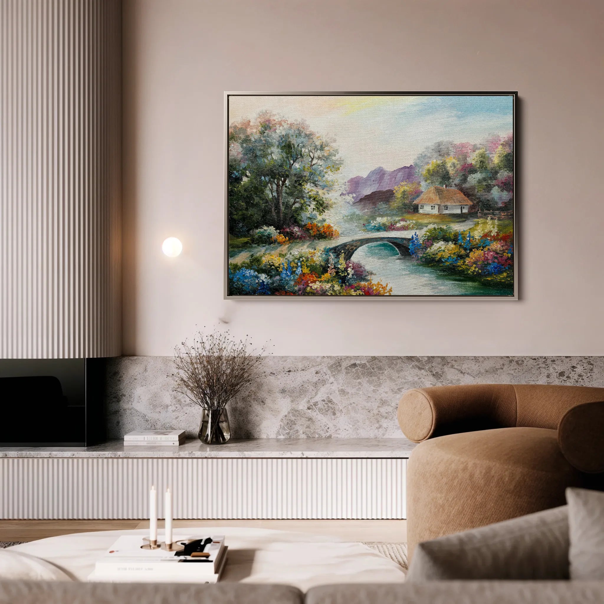 Landscape 138 Canvas Art 18" x 24" / 45 x 60 cm / Black