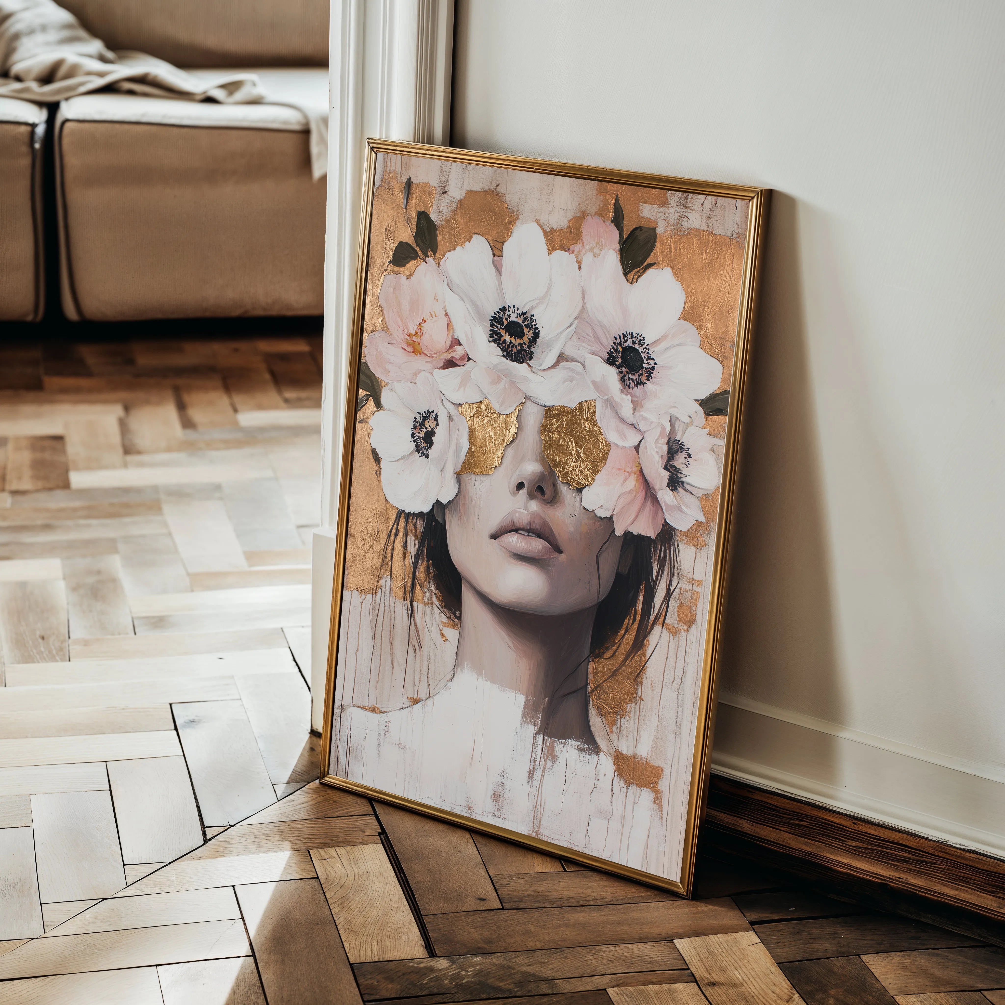 Portrait 138 Canvas Art 18" x 24" / 45 x 60 cm / Black