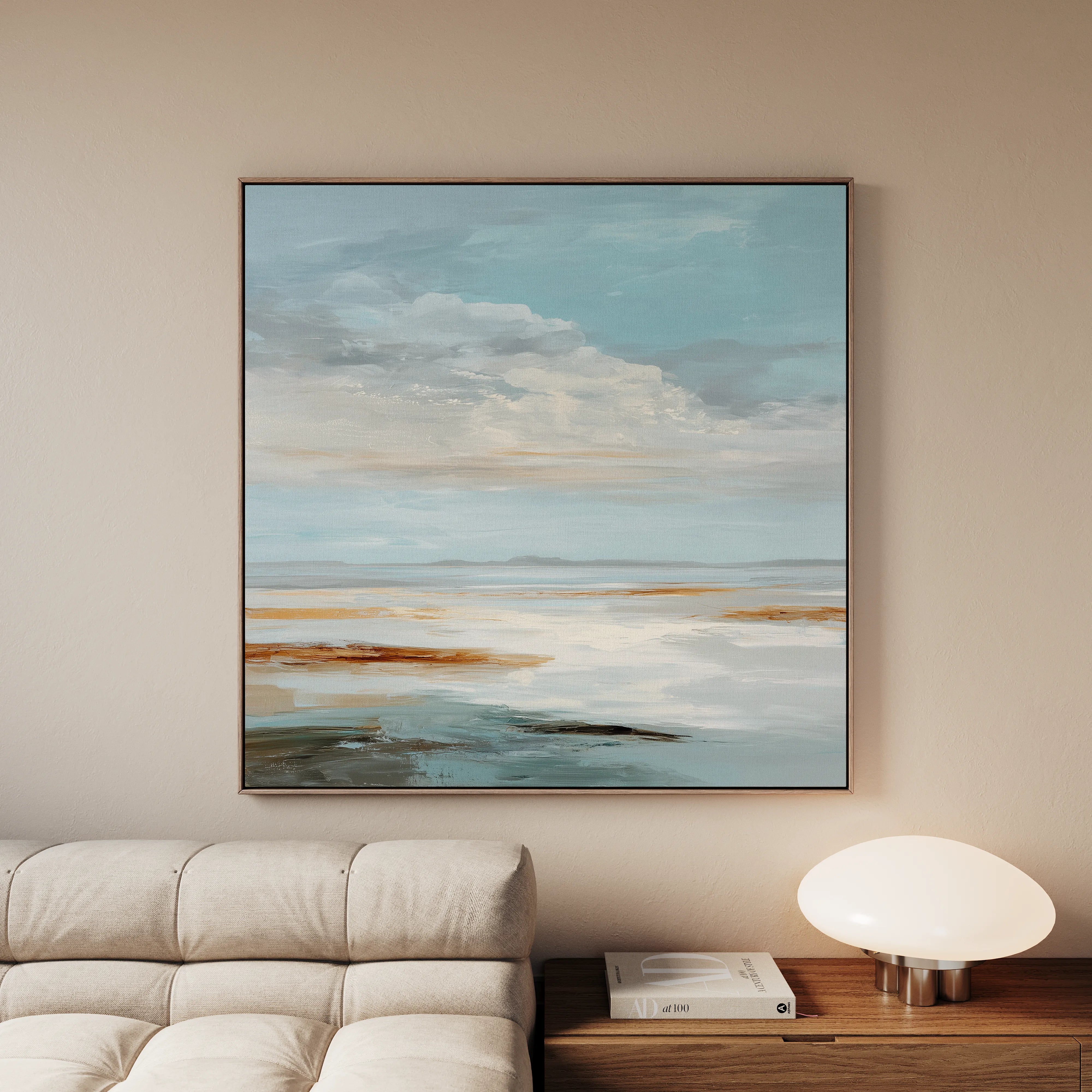 Abstract 1381 Canvas Art 16" x 16" / 40 x 40 cm / Black