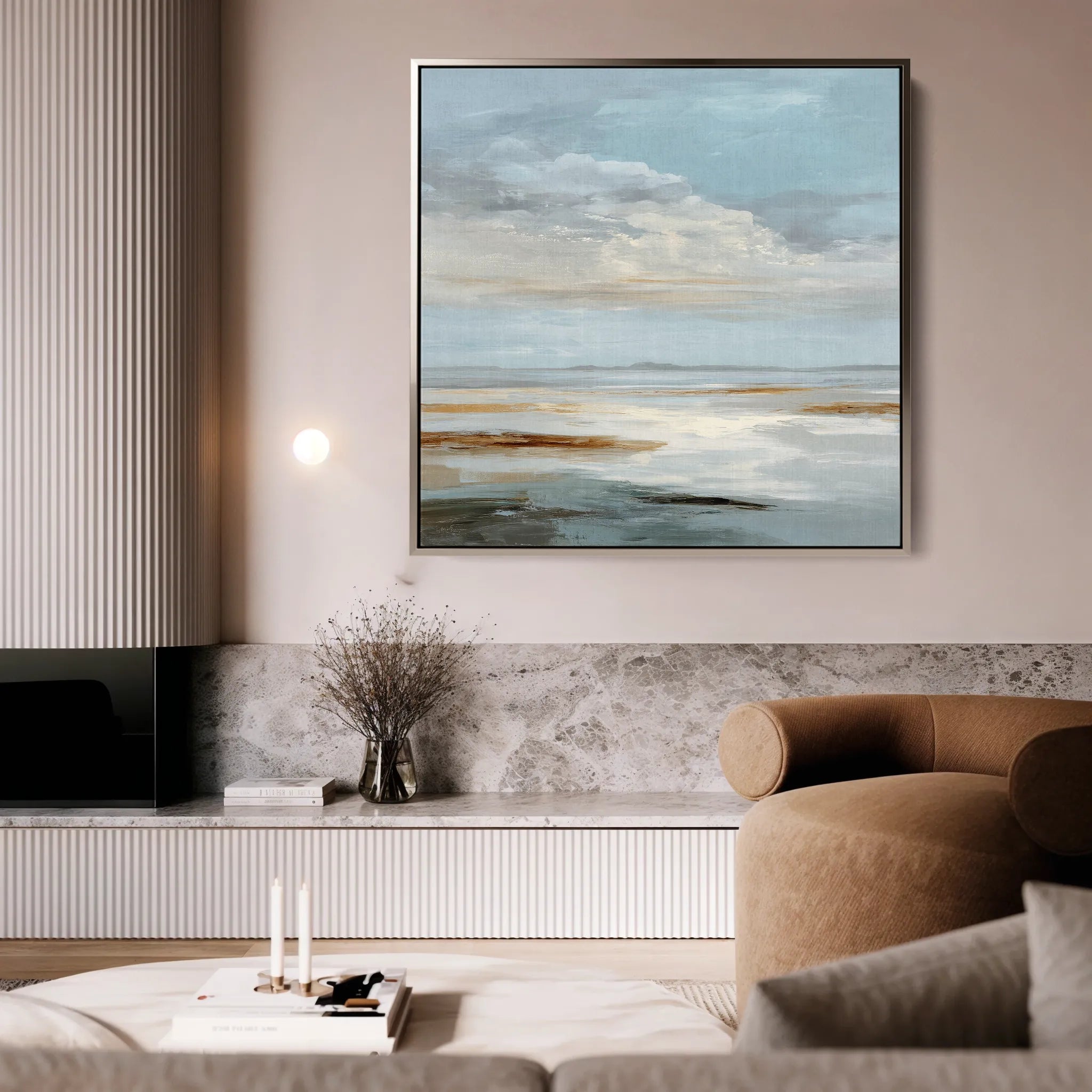 Abstract 1381 Canvas Art 16" x 16" / 40 x 40 cm / Black
