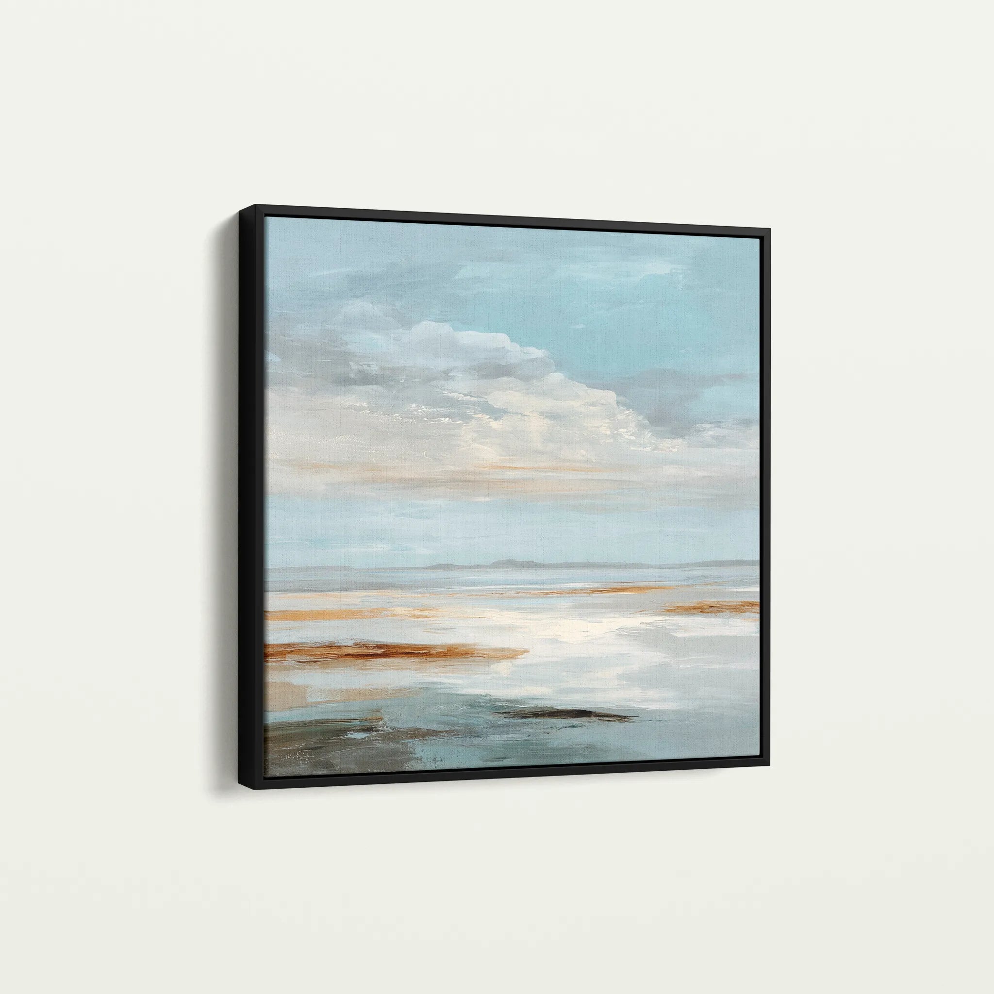 Abstract 1381 Canvas Art 16" x 16" / 40 x 40 cm / Black