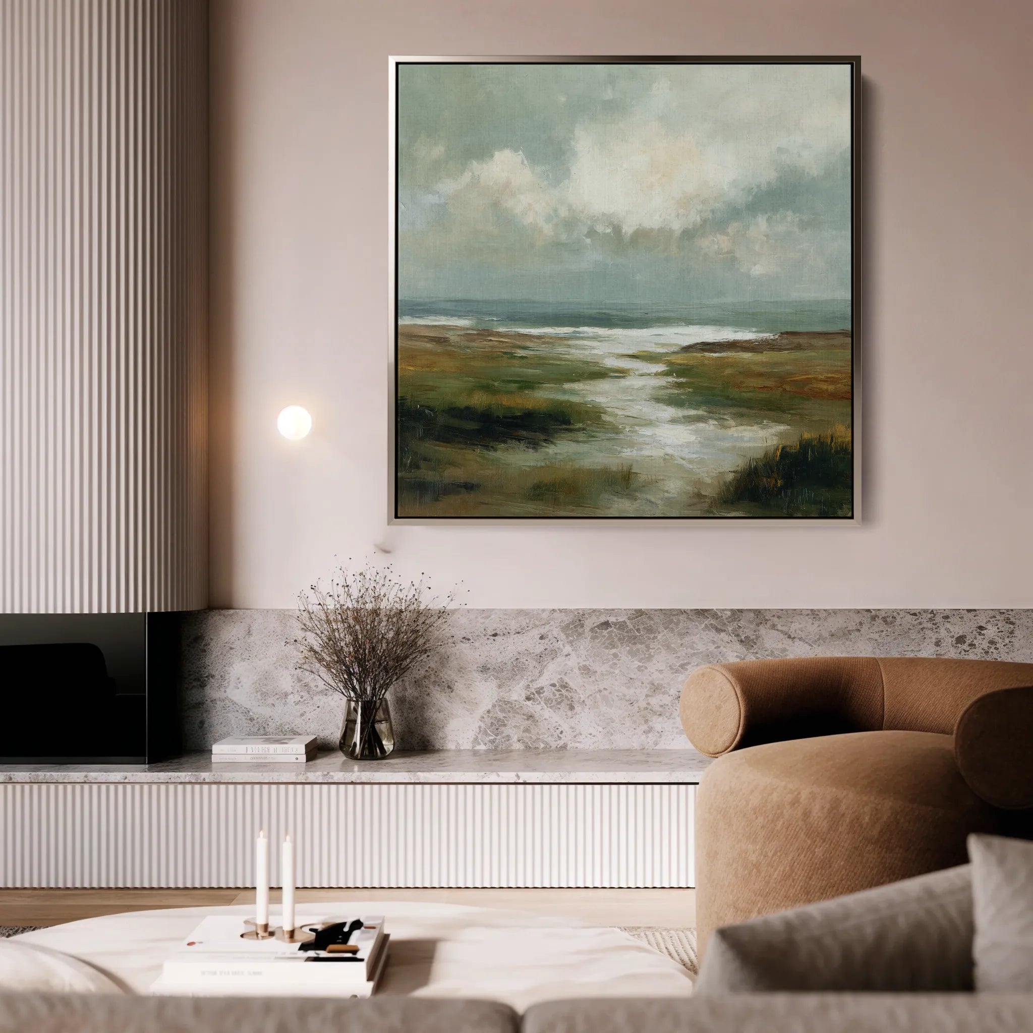 Abstract 1384 Canvas Art 16" x 16" / 40 x 40 cm / Black