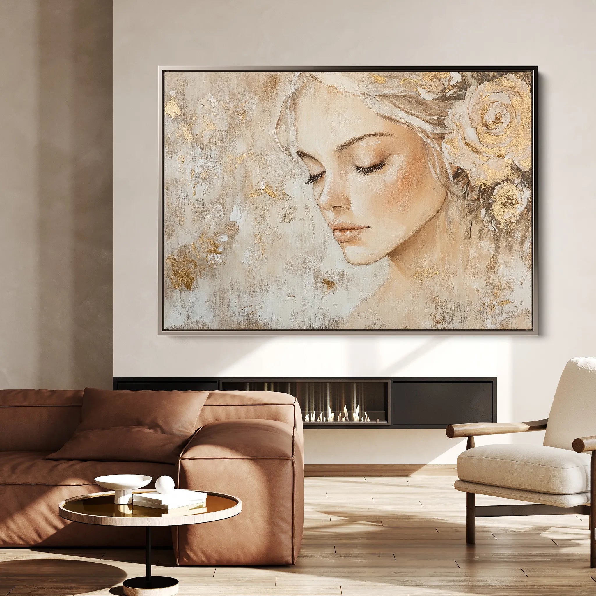 Portrait 139 Canvas Art 18" x 24" / 45 x 60 cm / Black