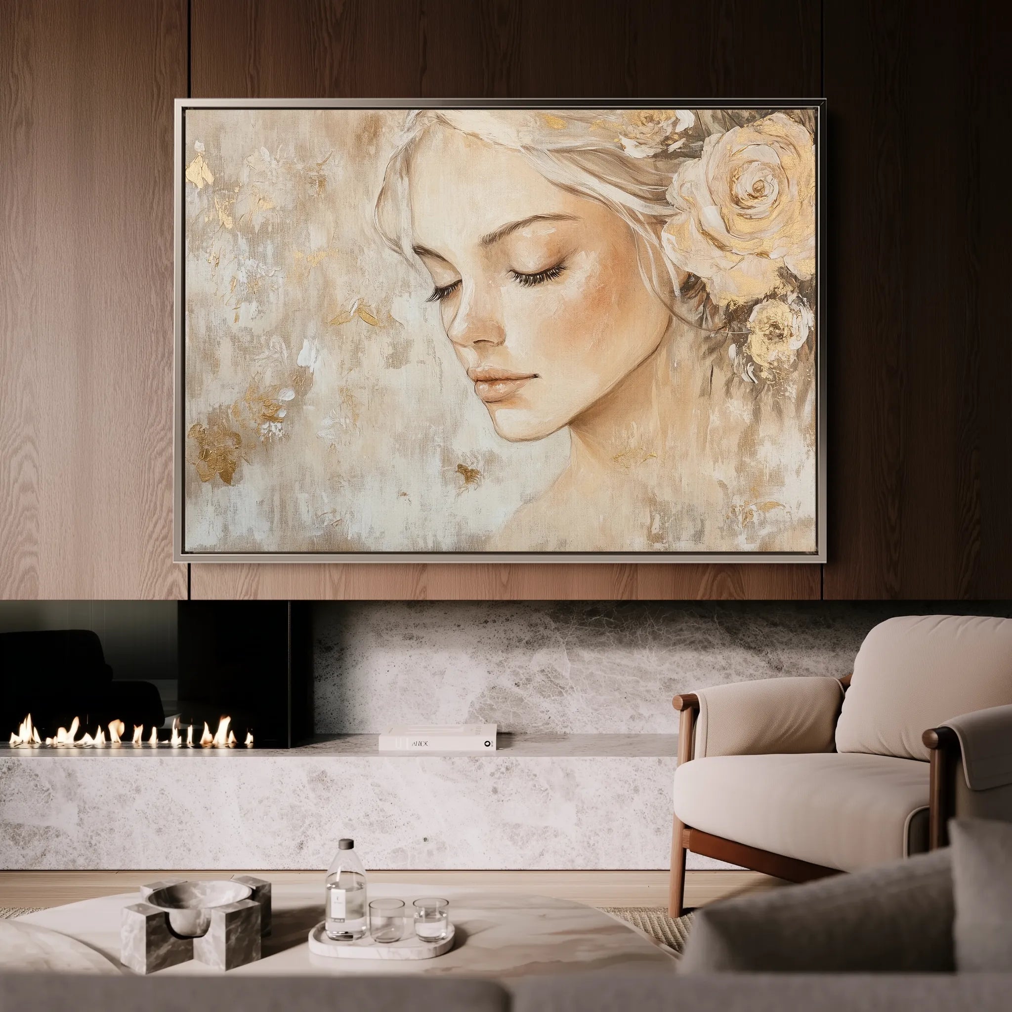 Portrait 139 Canvas Art 18" x 24" / 45 x 60 cm / Black