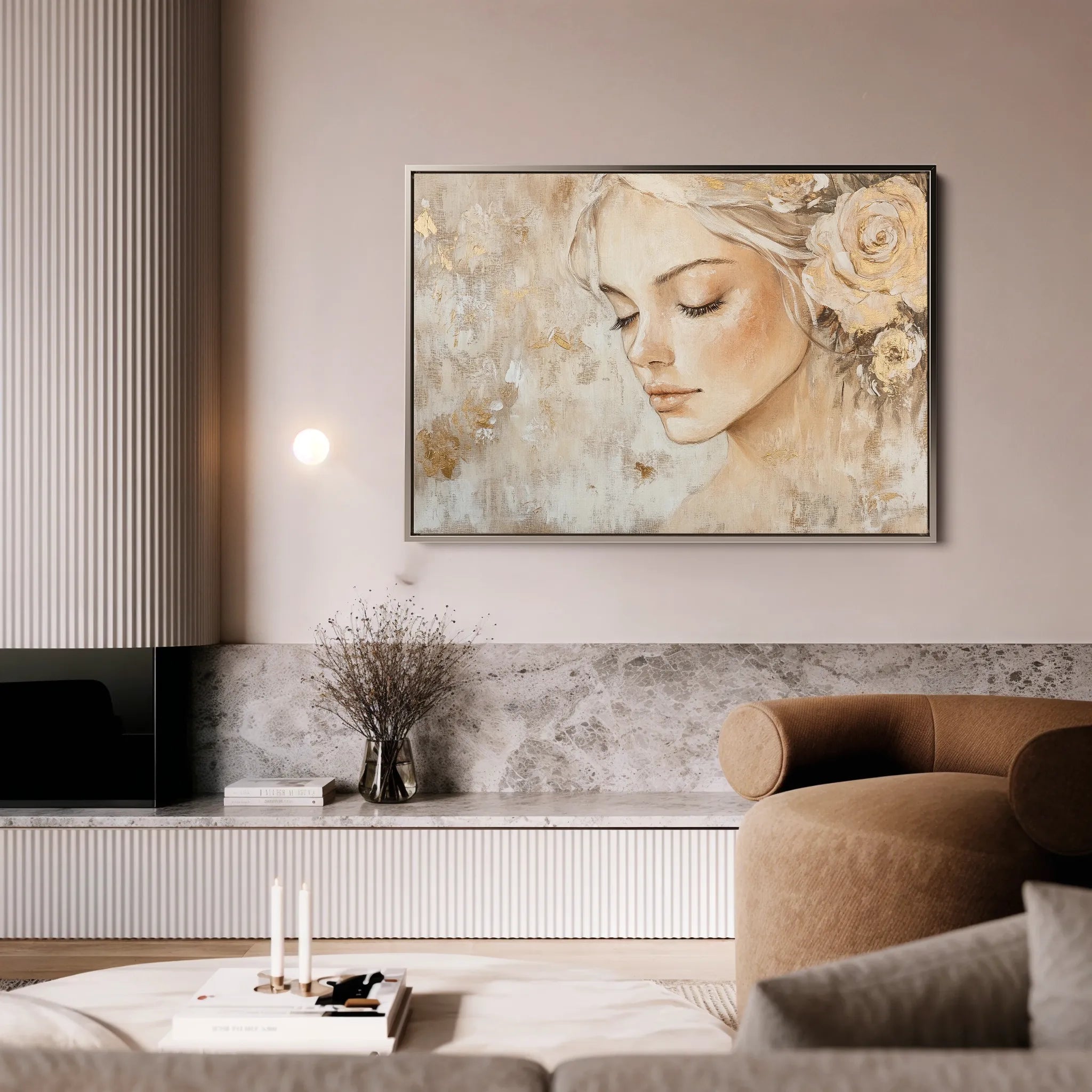 Portrait 139 Canvas Art 18" x 24" / 45 x 60 cm / Black