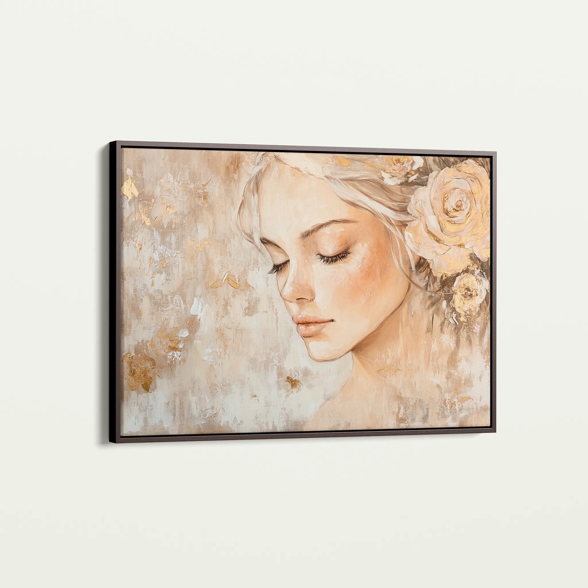 Portrait 139 Canvas Art 18" x 24" / 45 x 60 cm / Black