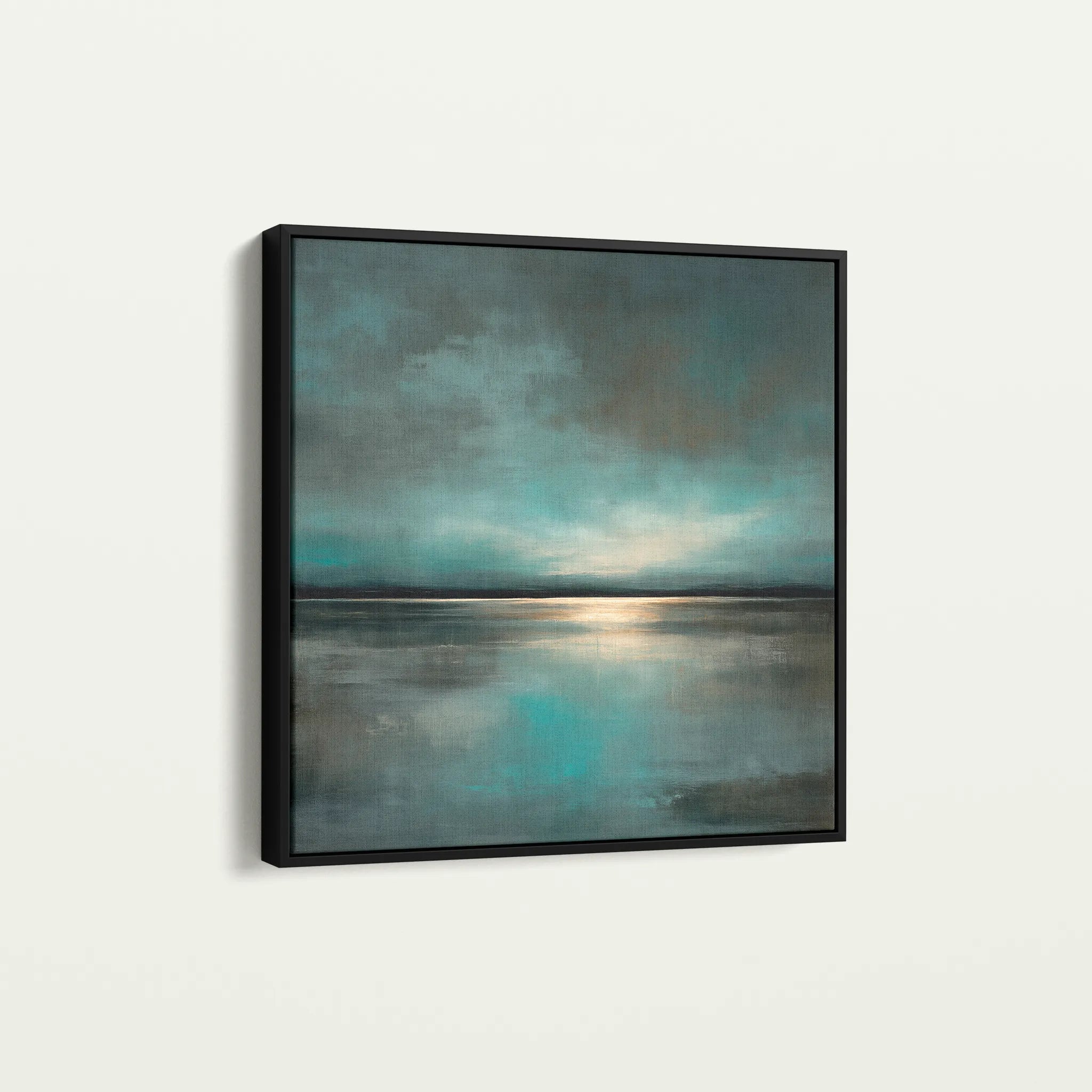 Abstract 1397 Canvas Art 16" x 16" / 40 x 40 cm / Black