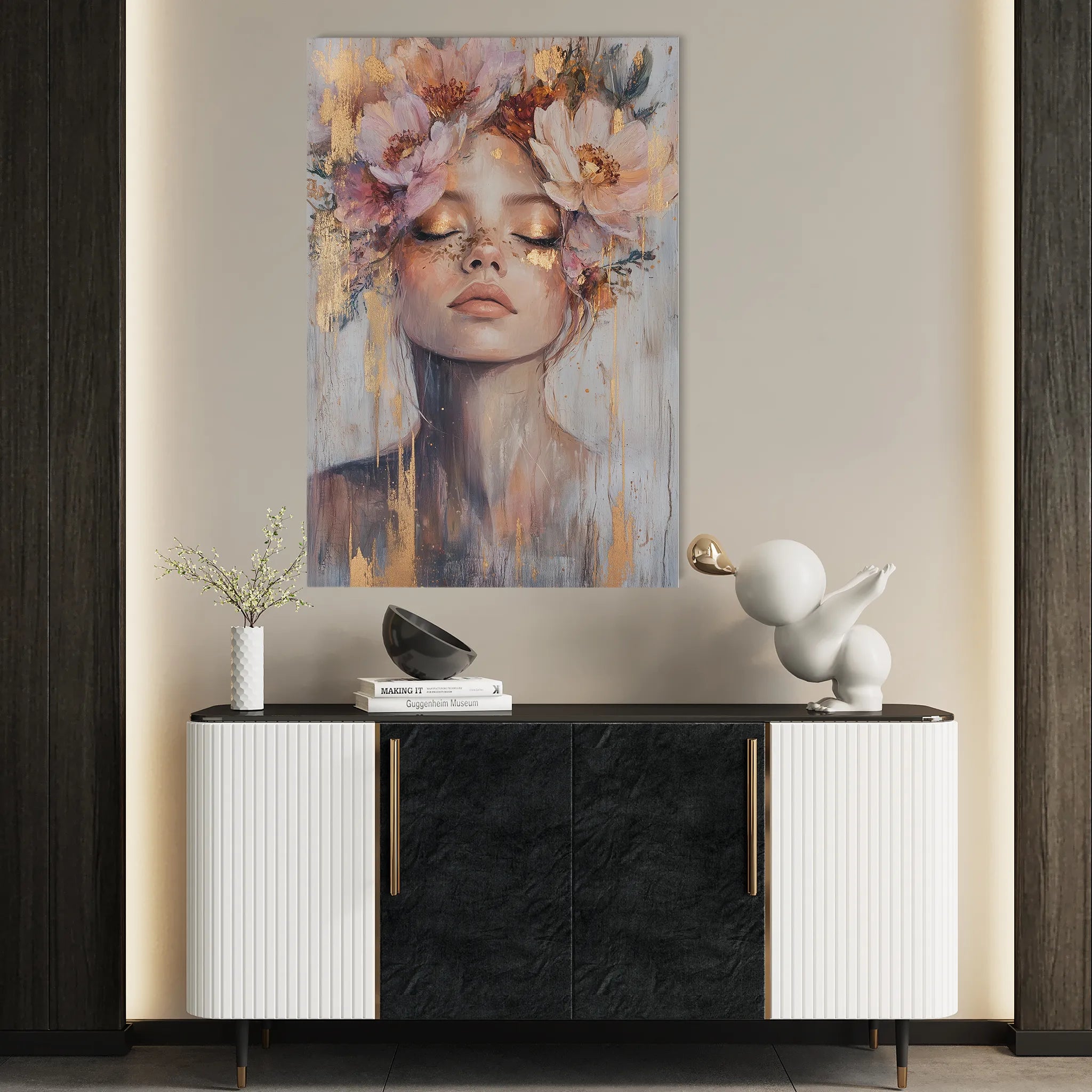 Portrait 140 Canvas Art 18" x 24" / 45 x 60 cm / Black