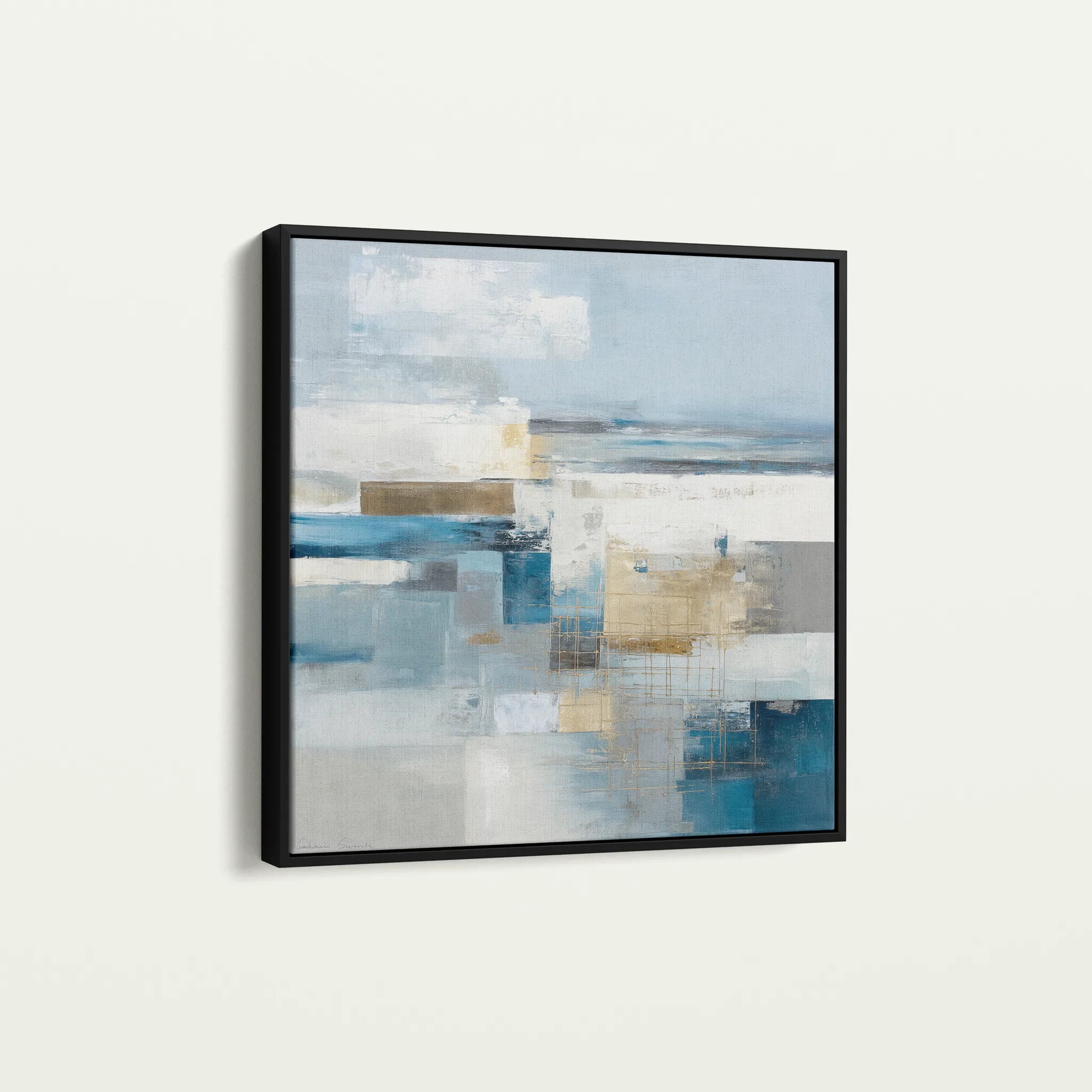 Abstract 1406 Canvas Art 16" x 16" / 40 x 40 cm / Black