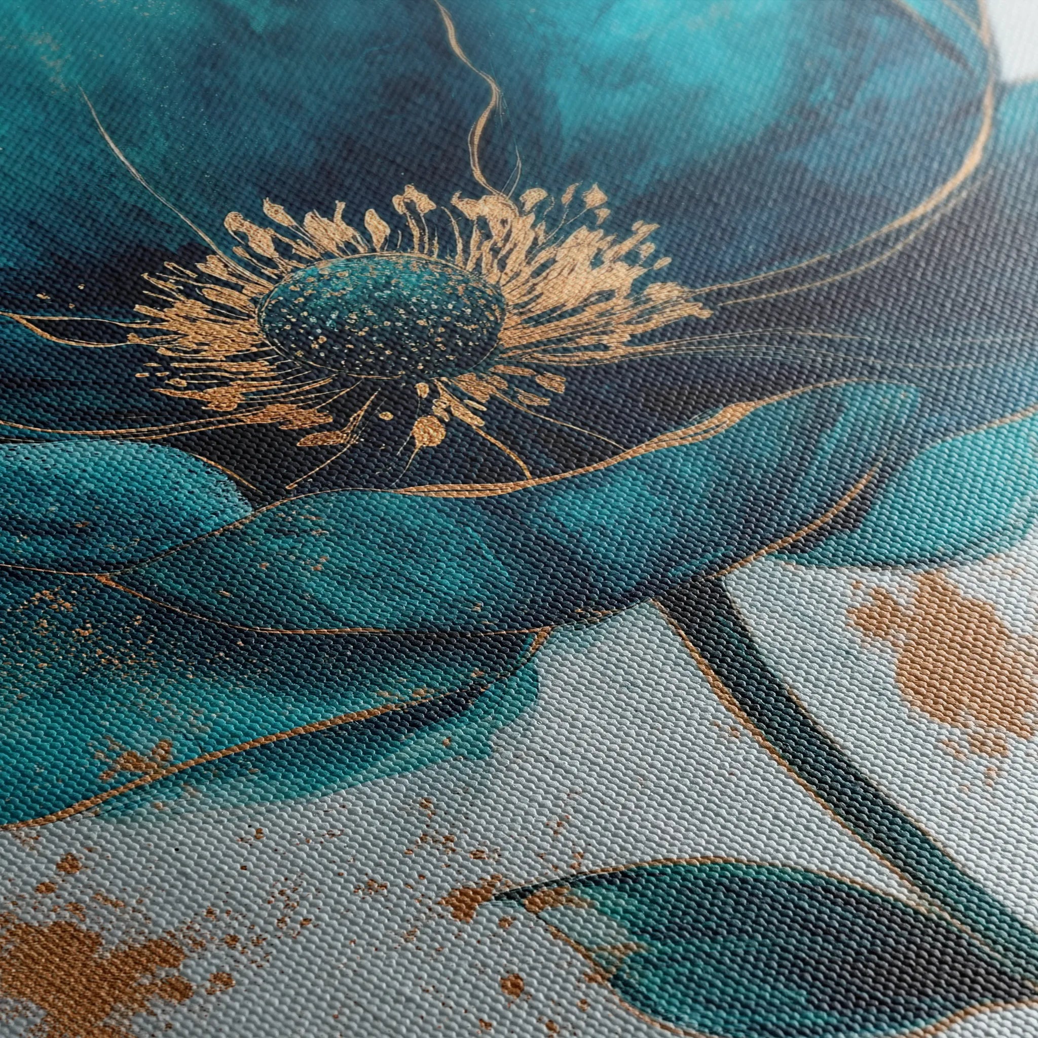 Floral 1407 Canvas Art 18" x 24" / 45 x 60 cm / Black