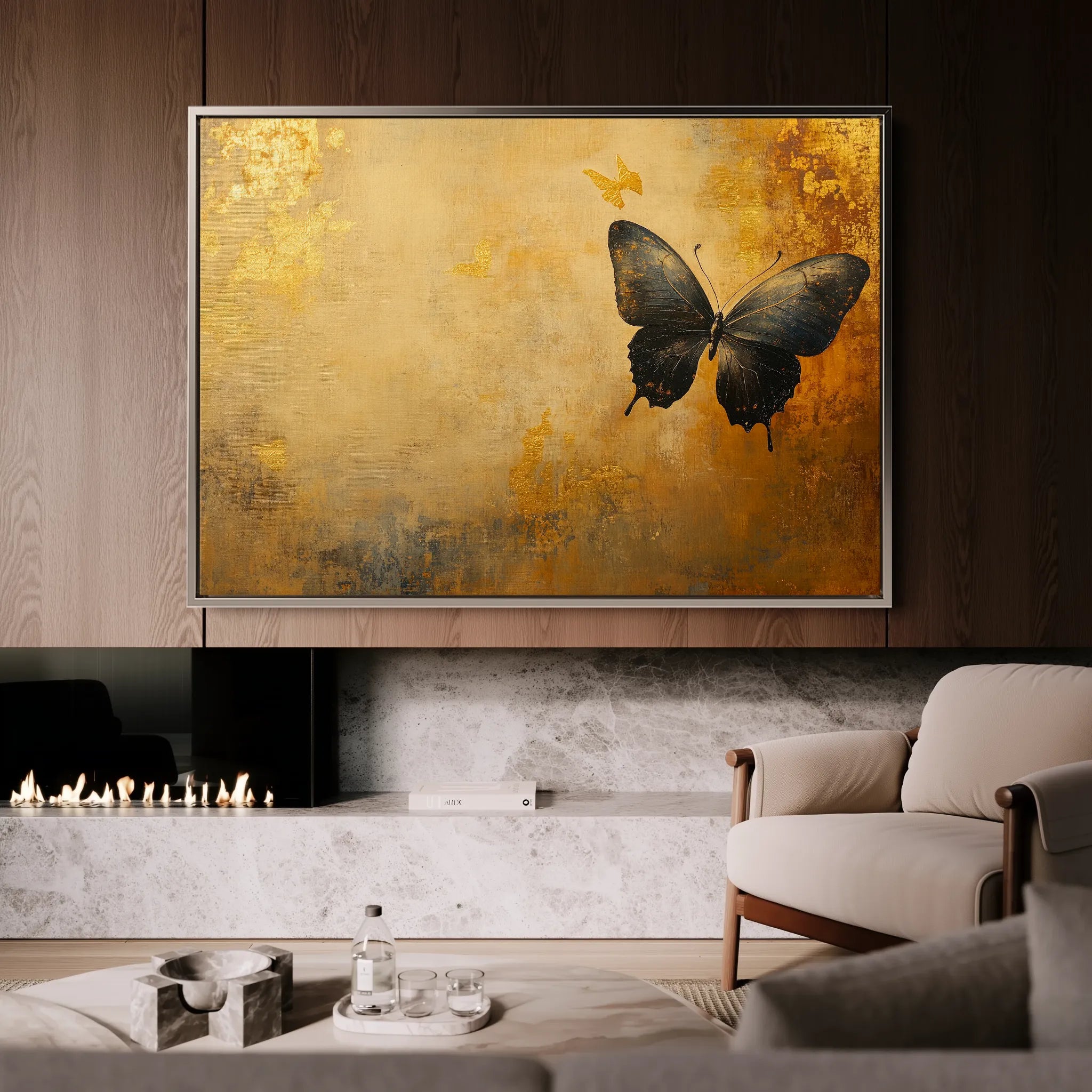 Animals 141 Canvas Art 18" x 24" / 45 x 60 cm / Black