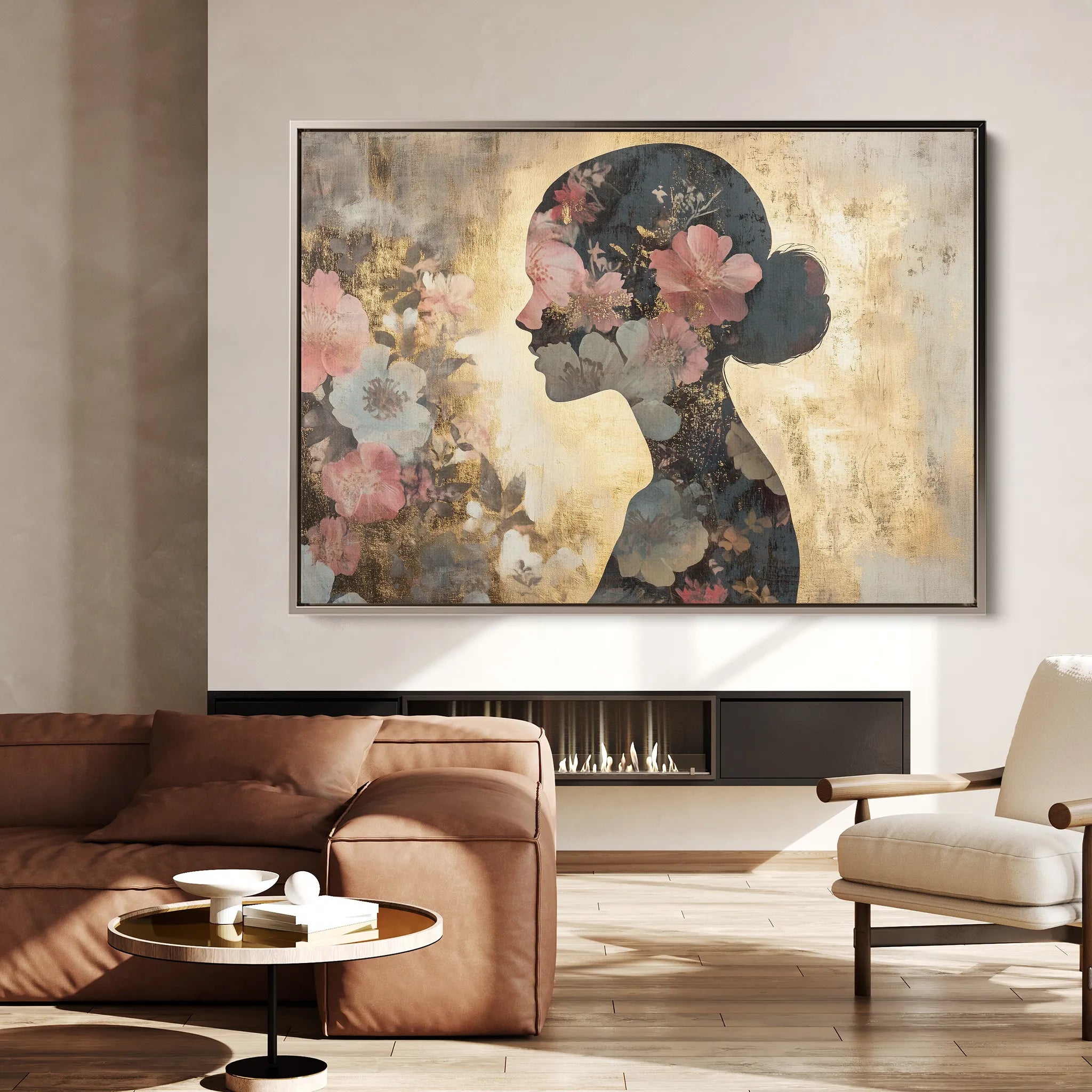 Portrait 141 Canvas Art 18" x 24" / 45 x 60 cm / Black