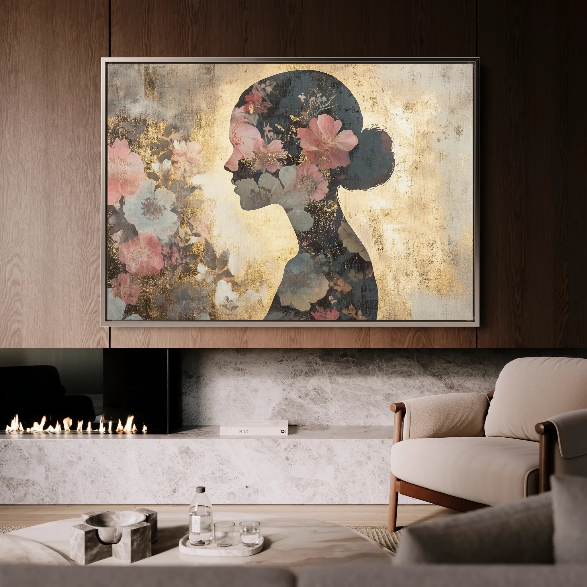 Portrait 141 Canvas Art 18" x 24" / 45 x 60 cm / Black