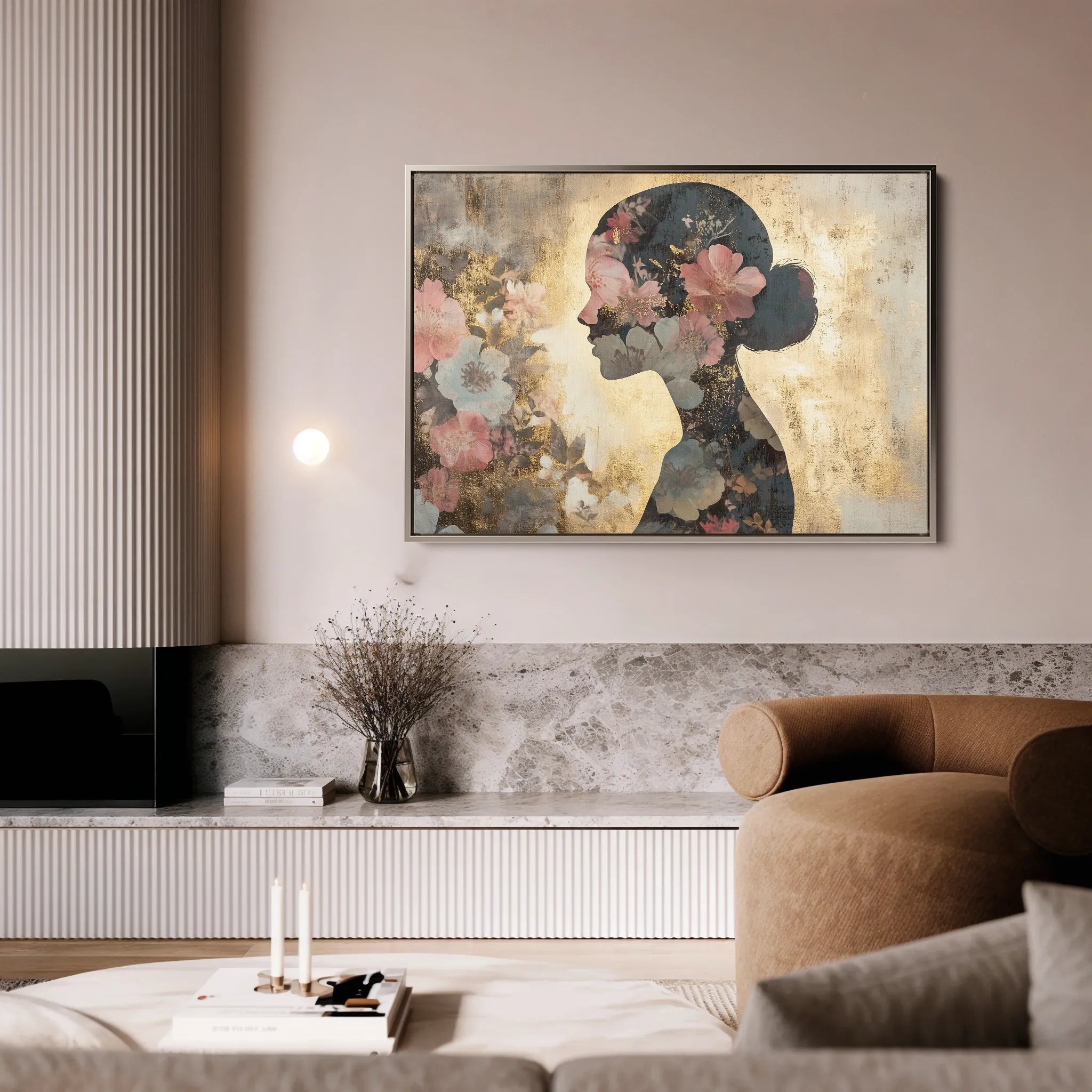 Portrait 141 Canvas Art 18" x 24" / 45 x 60 cm / Black