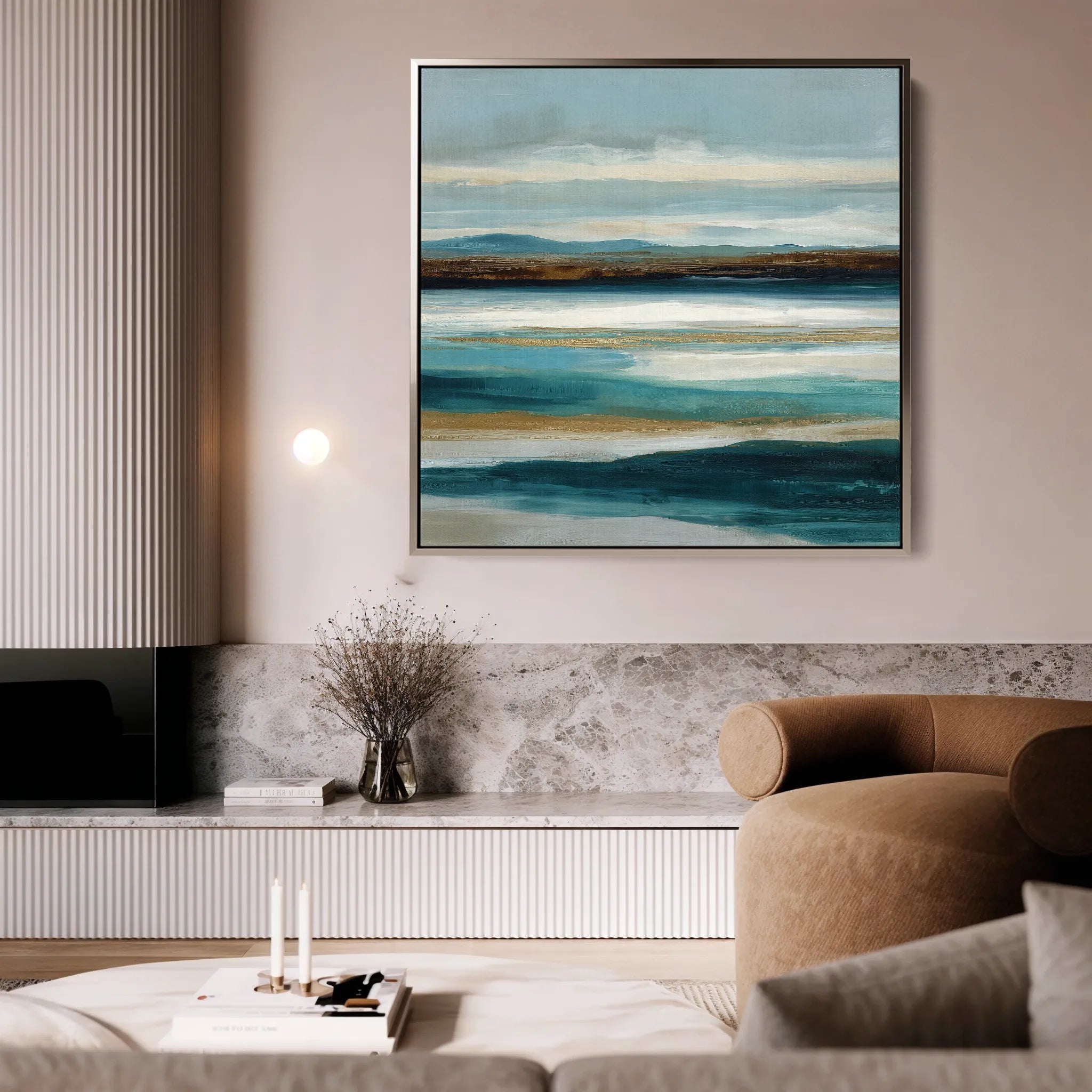 Abstract 1416 Canvas Art 16" x 16" / 40 x 40 cm / Black