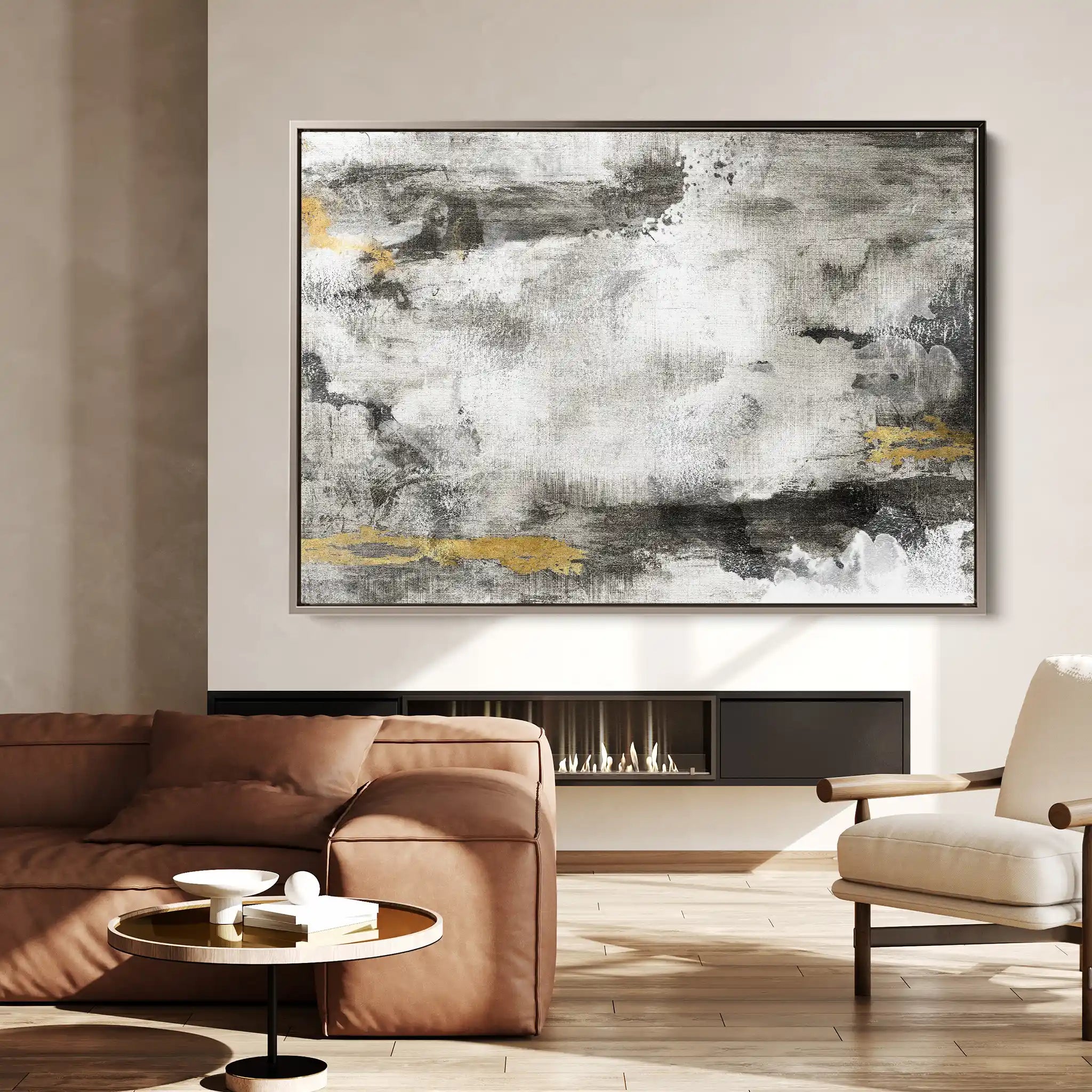 Abstract 142 Canvas Art 18" x 24" / 45 x 60 cm / Black