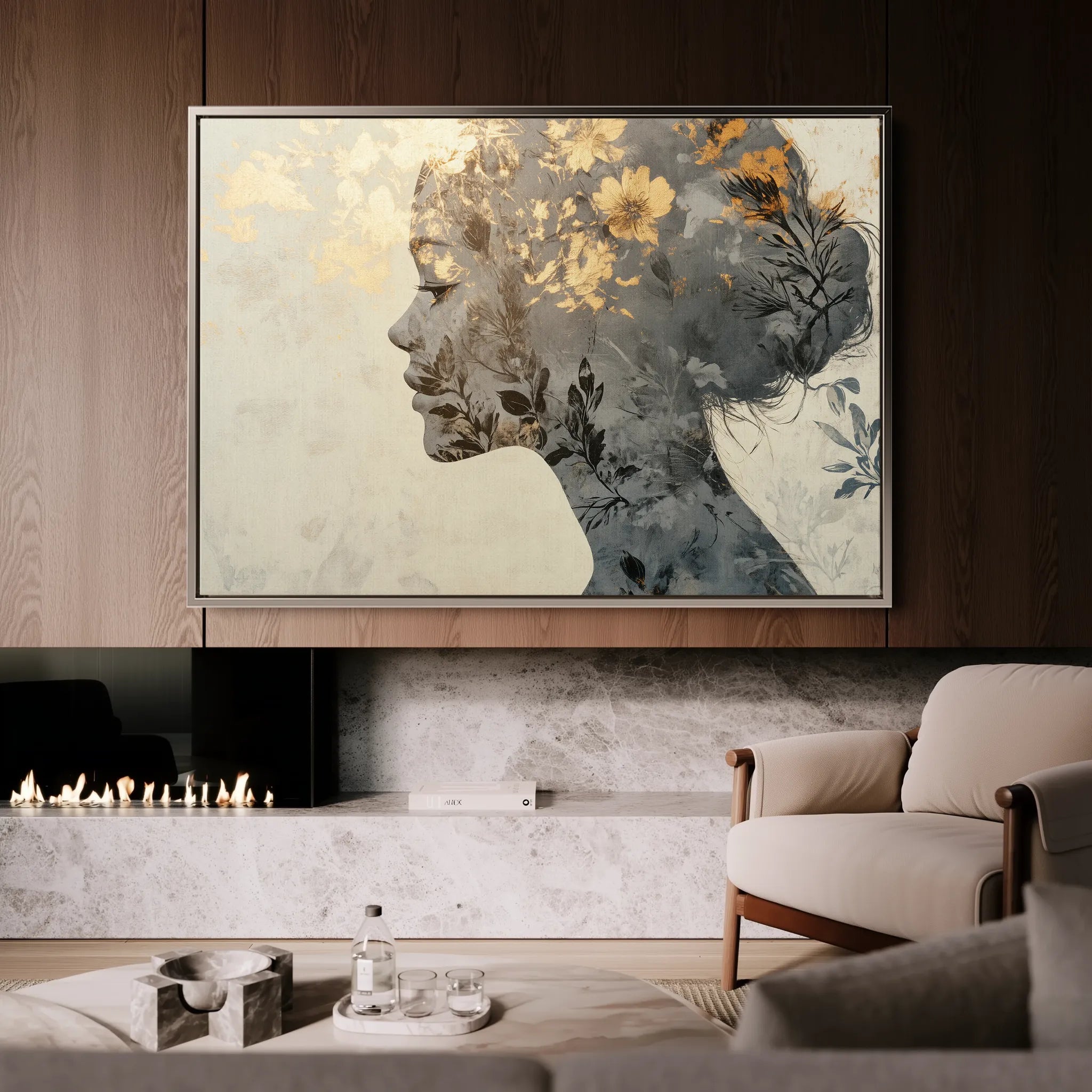 Portrait 142 Canvas Art 18" x 24" / 45 x 60 cm / Black