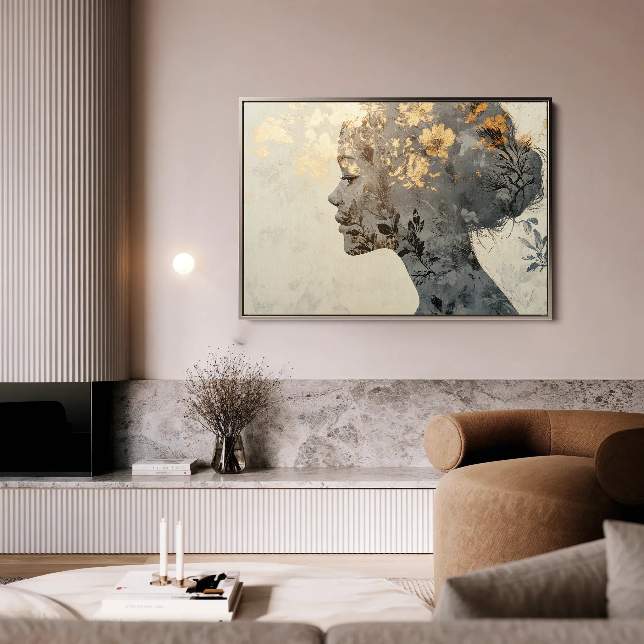 Portrait 142 Canvas Art 18" x 24" / 45 x 60 cm / Black