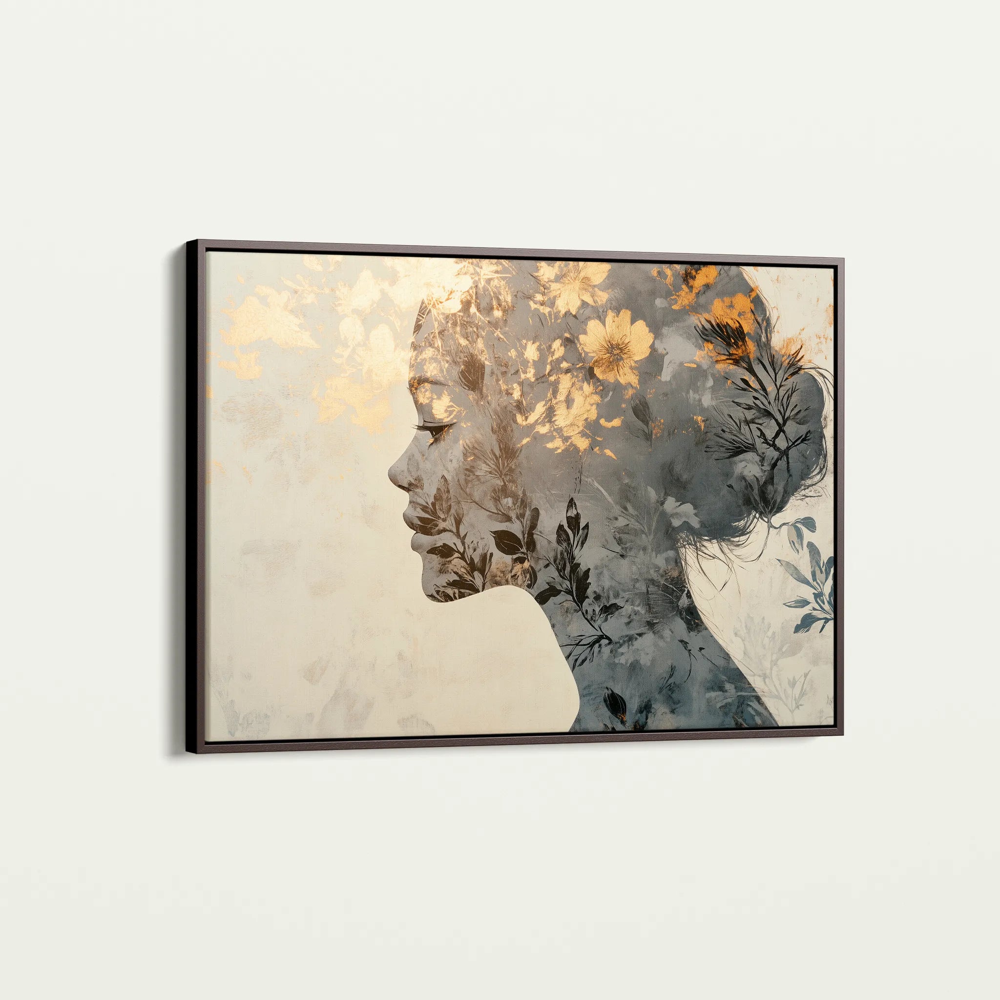 Portrait 142 Canvas Art 18" x 24" / 45 x 60 cm / Black