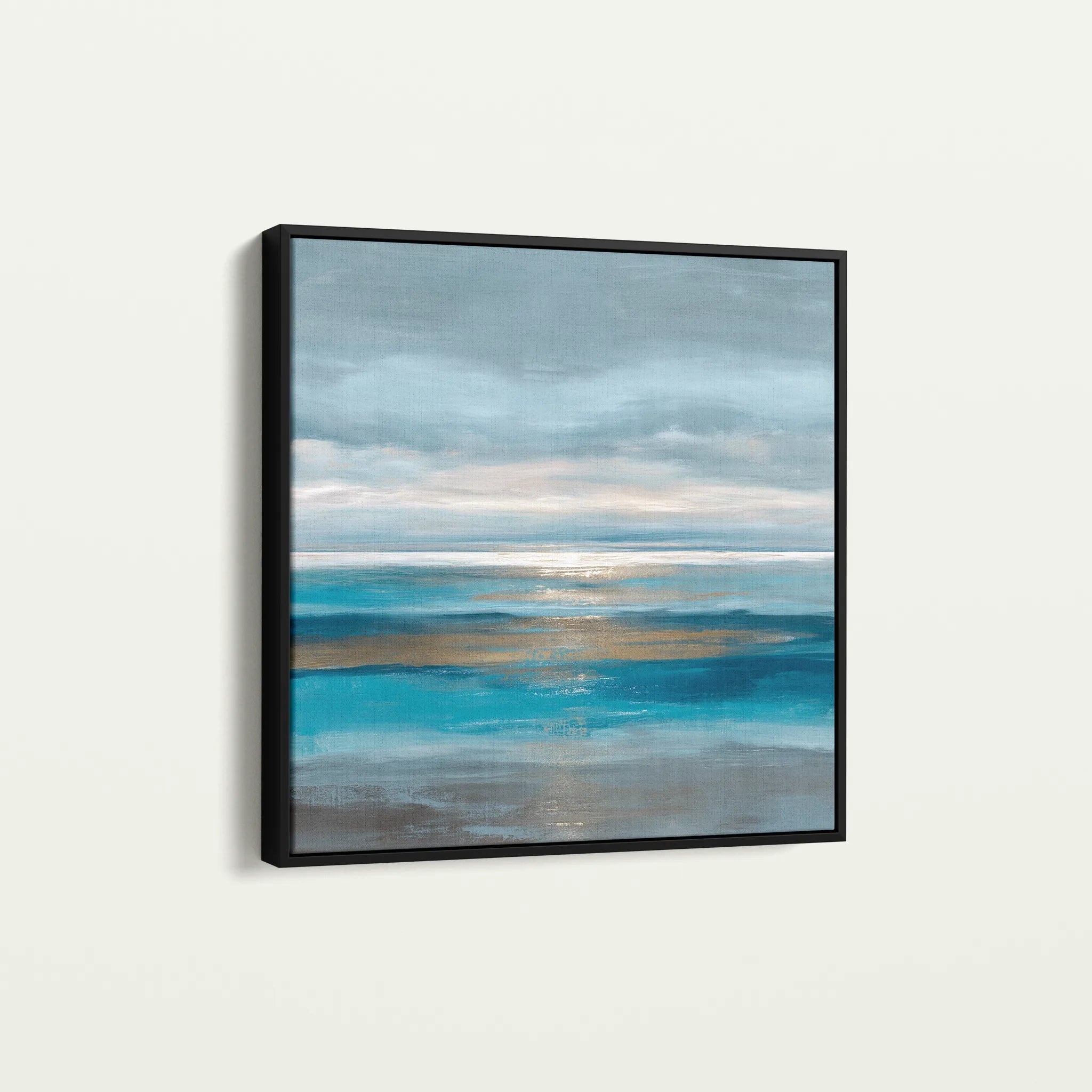 Abstract 1424 Canvas Art 16" x 16" / 40 x 40 cm / Black