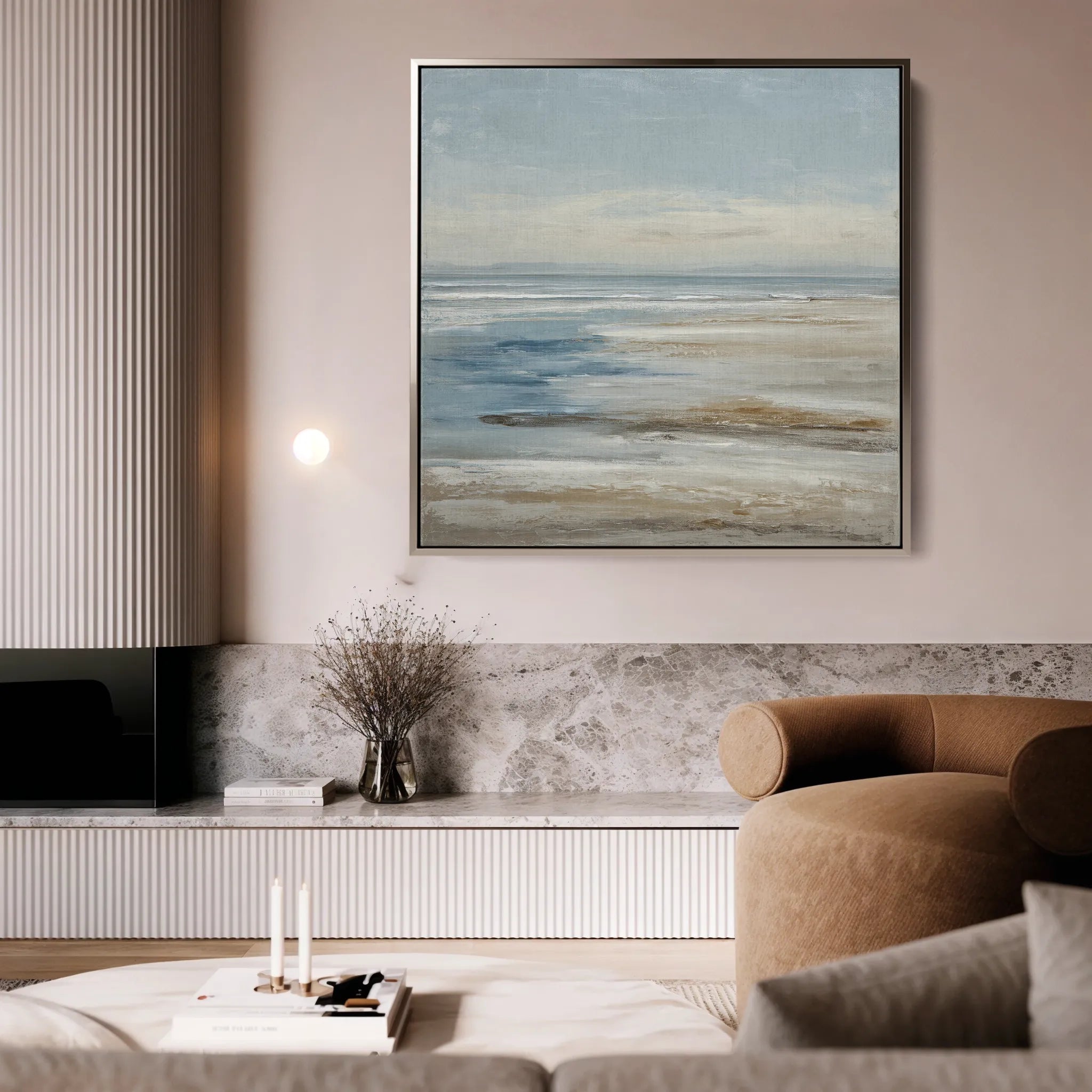 Abstract 1426 Canvas Art 16" x 16" / 40 x 40 cm / Black
