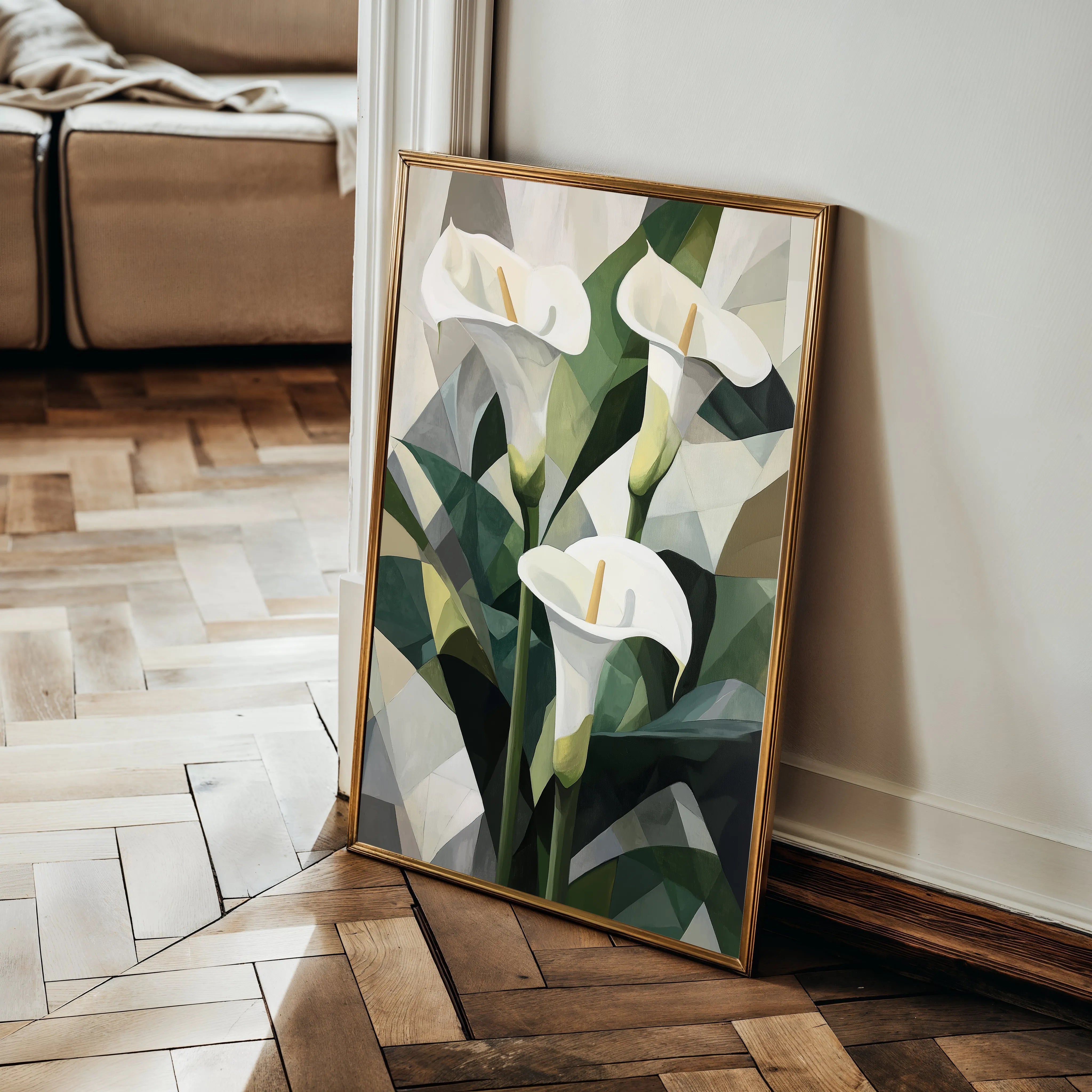 Floral 1426 Canvas Art 18" x 24" / 45 x 60 cm / Black