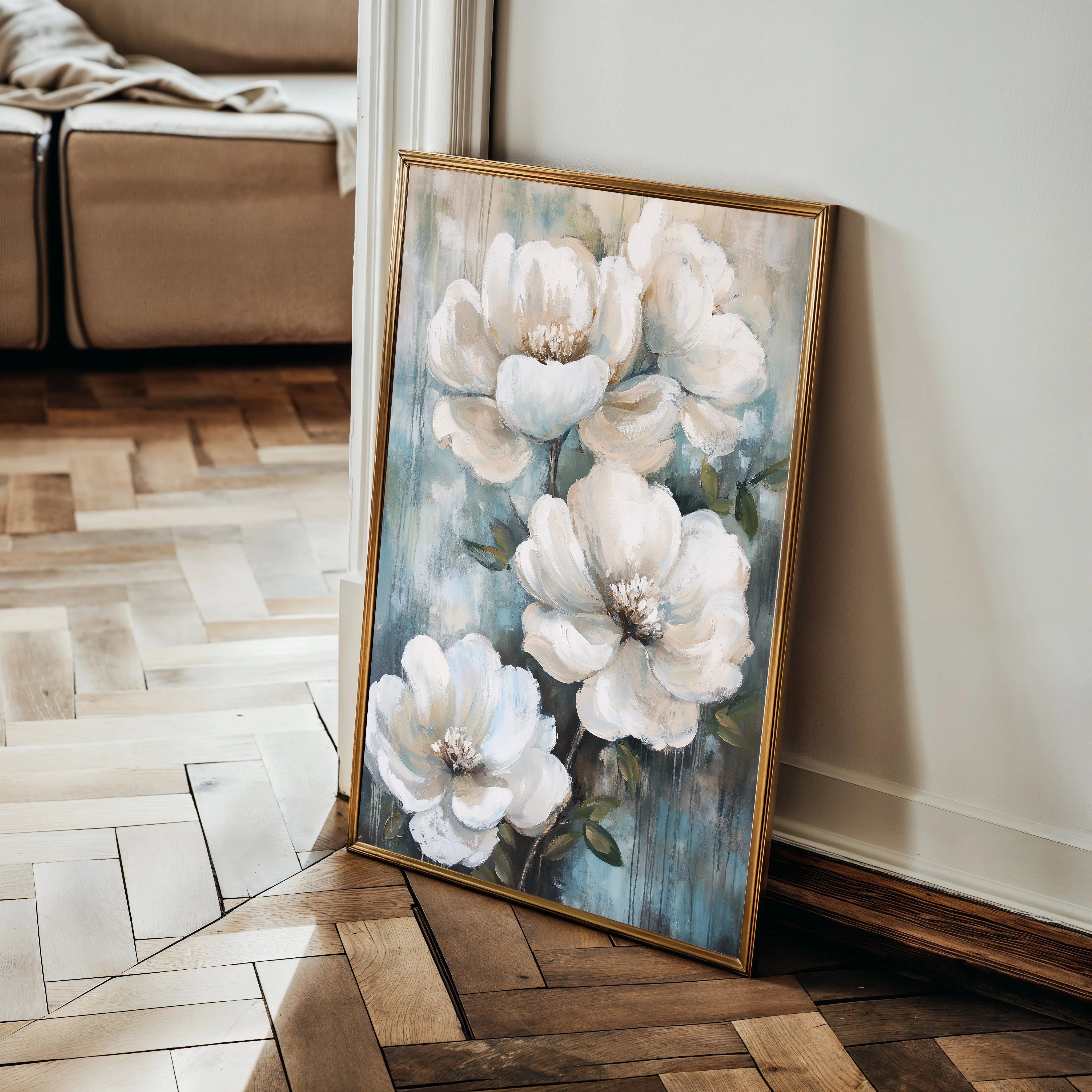Floral 1427 Canvas Art 18" x 24" / 45 x 60 cm / Black