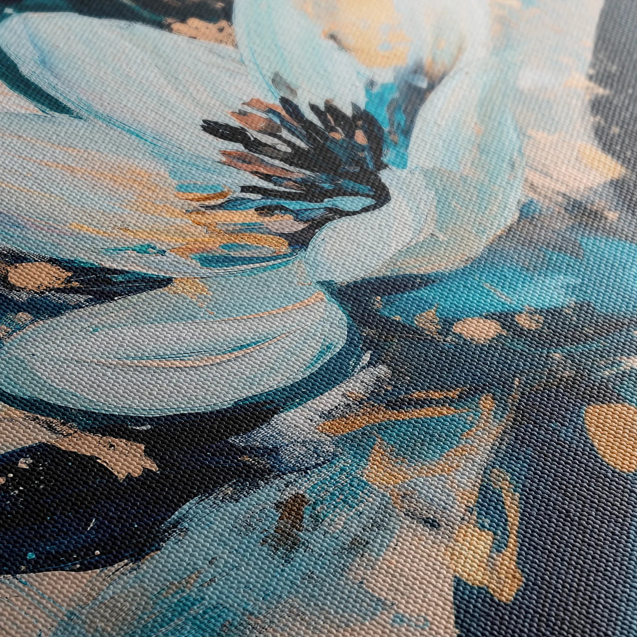 Floral 1428 Canvas Art 18" x 24" / 45 x 60 cm / Black