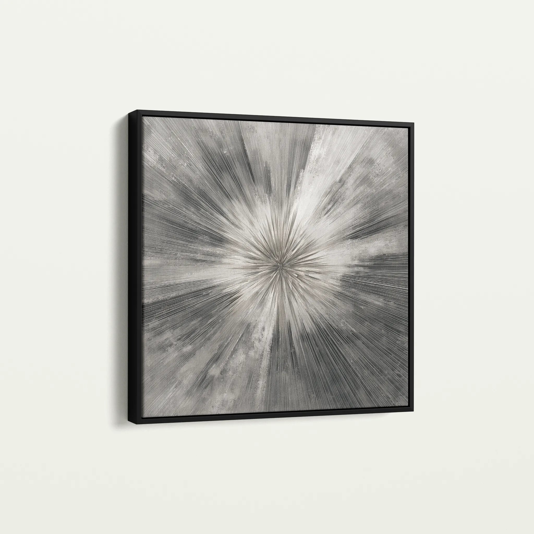 Abstract 1429 Canvas Art 16" x 16" / 40 x 40 cm / Black