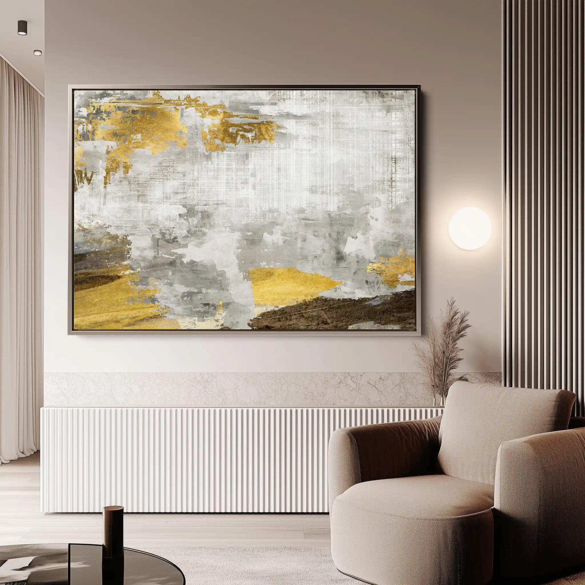 Abstract 143 Canvas Art 18" x 24" / 45 x 60 cm / Black