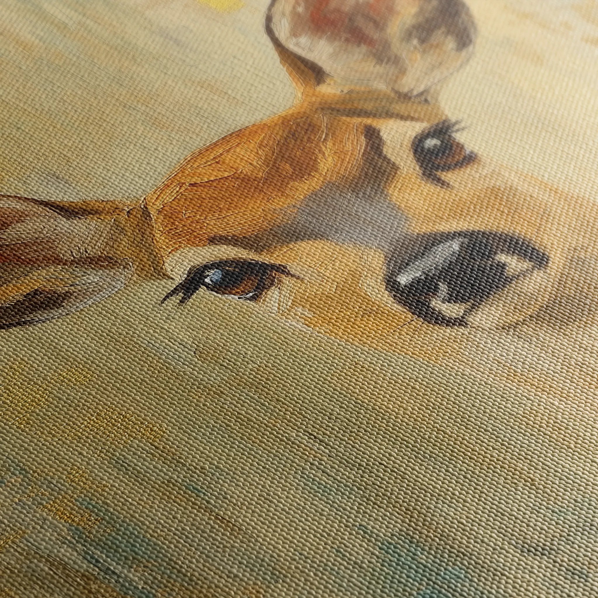 Animals 143 Canvas Art 18" x 24" / 45 x 60 cm / Black