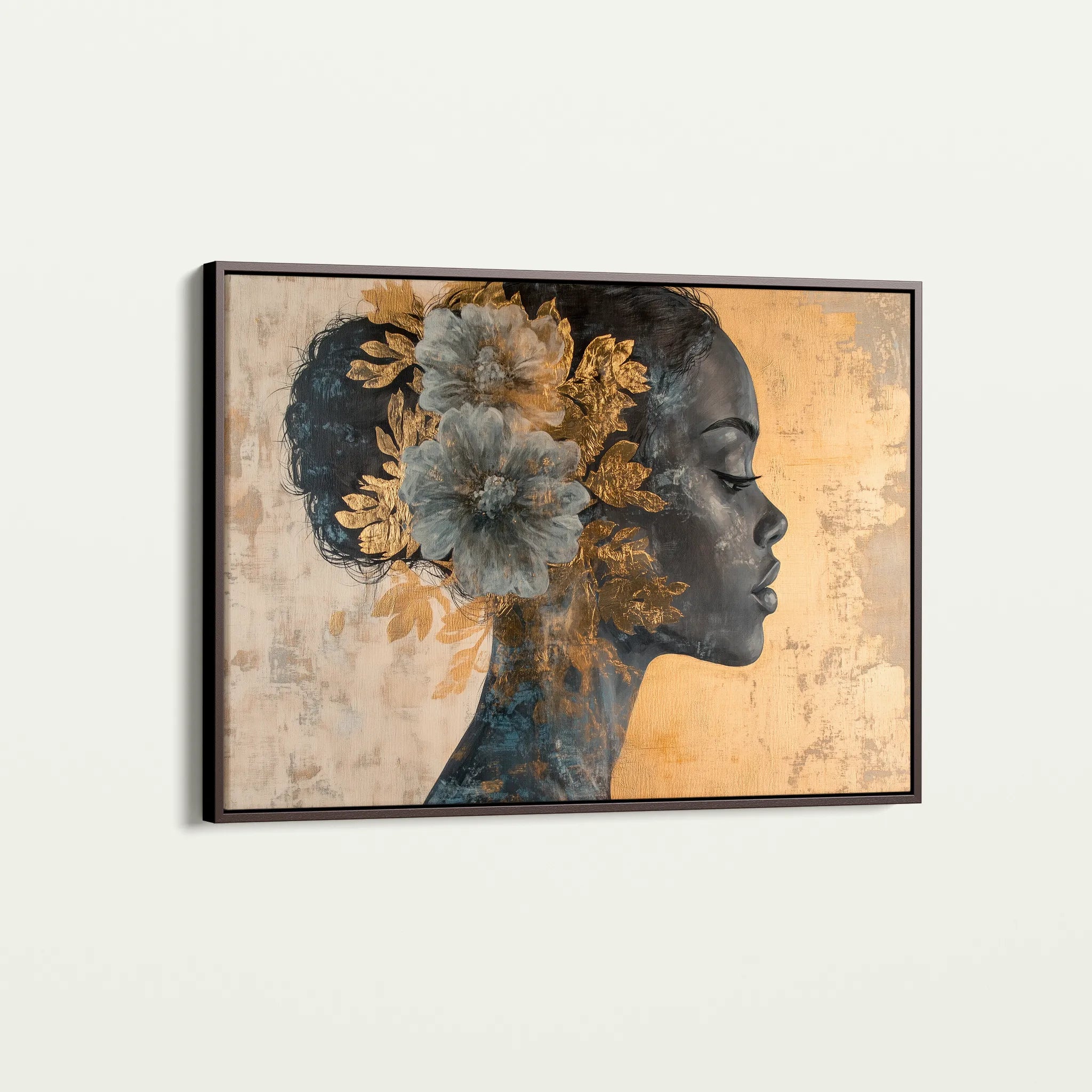 Portrait 143 Canvas Art 18" x 24" / 45 x 60 cm / Black