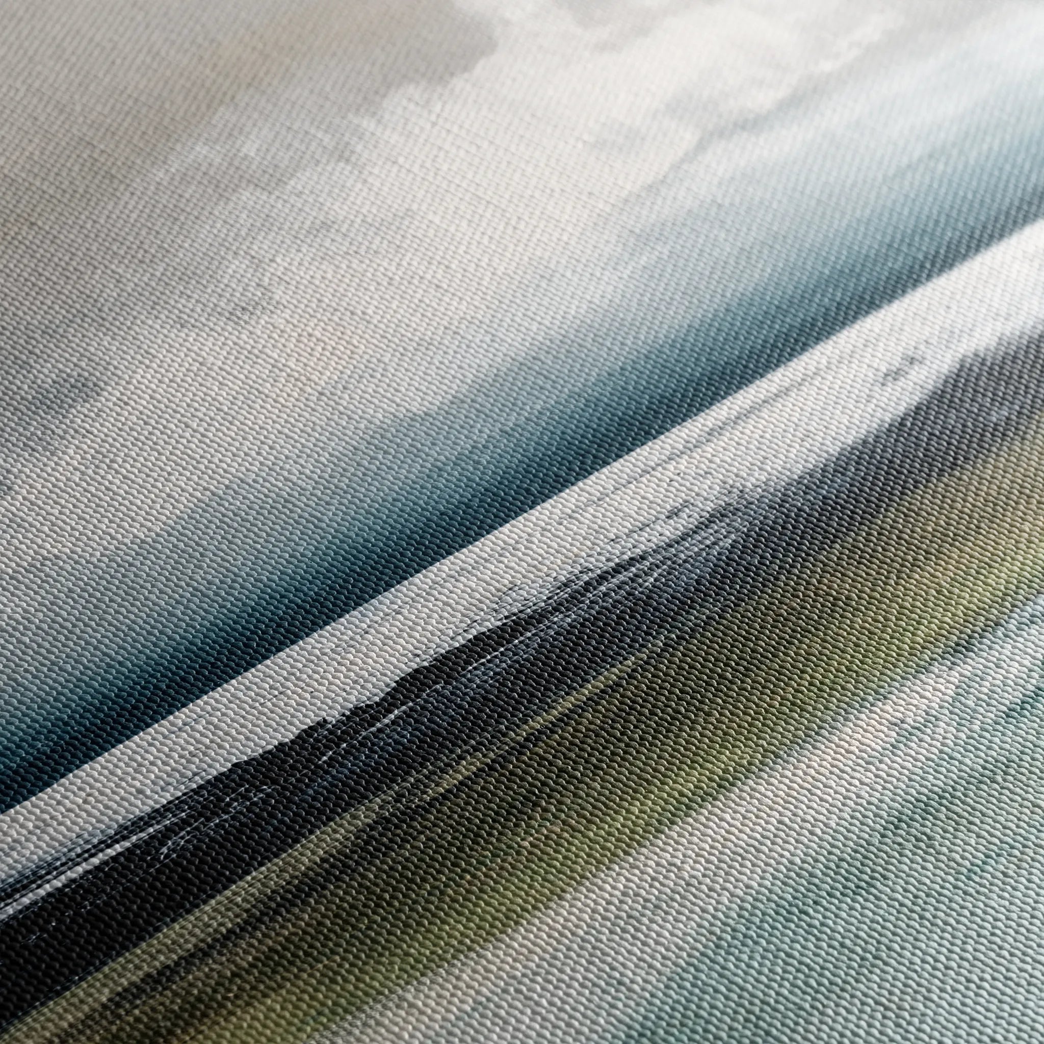Abstract 1431 Canvas Art 16" x 16" / 40 x 40 cm / Black