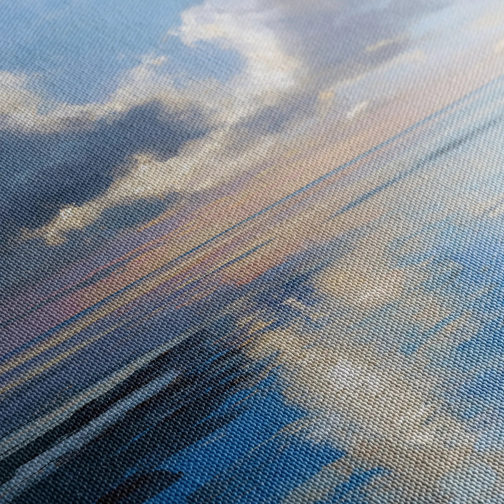 Abstract 1433 Canvas Art 16" x 16" / 40 x 40 cm / Black