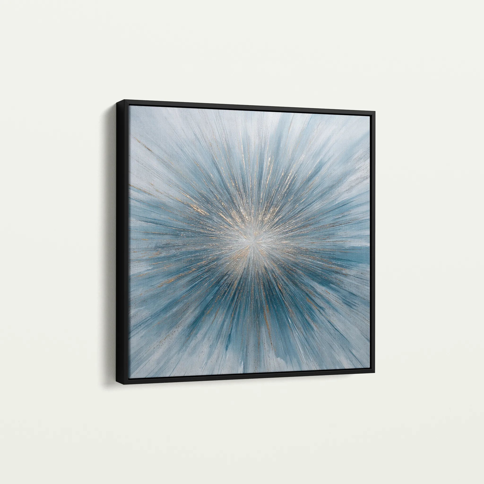 Abstract 1434 Canvas Art 16" x 16" / 40 x 40 cm / Black
