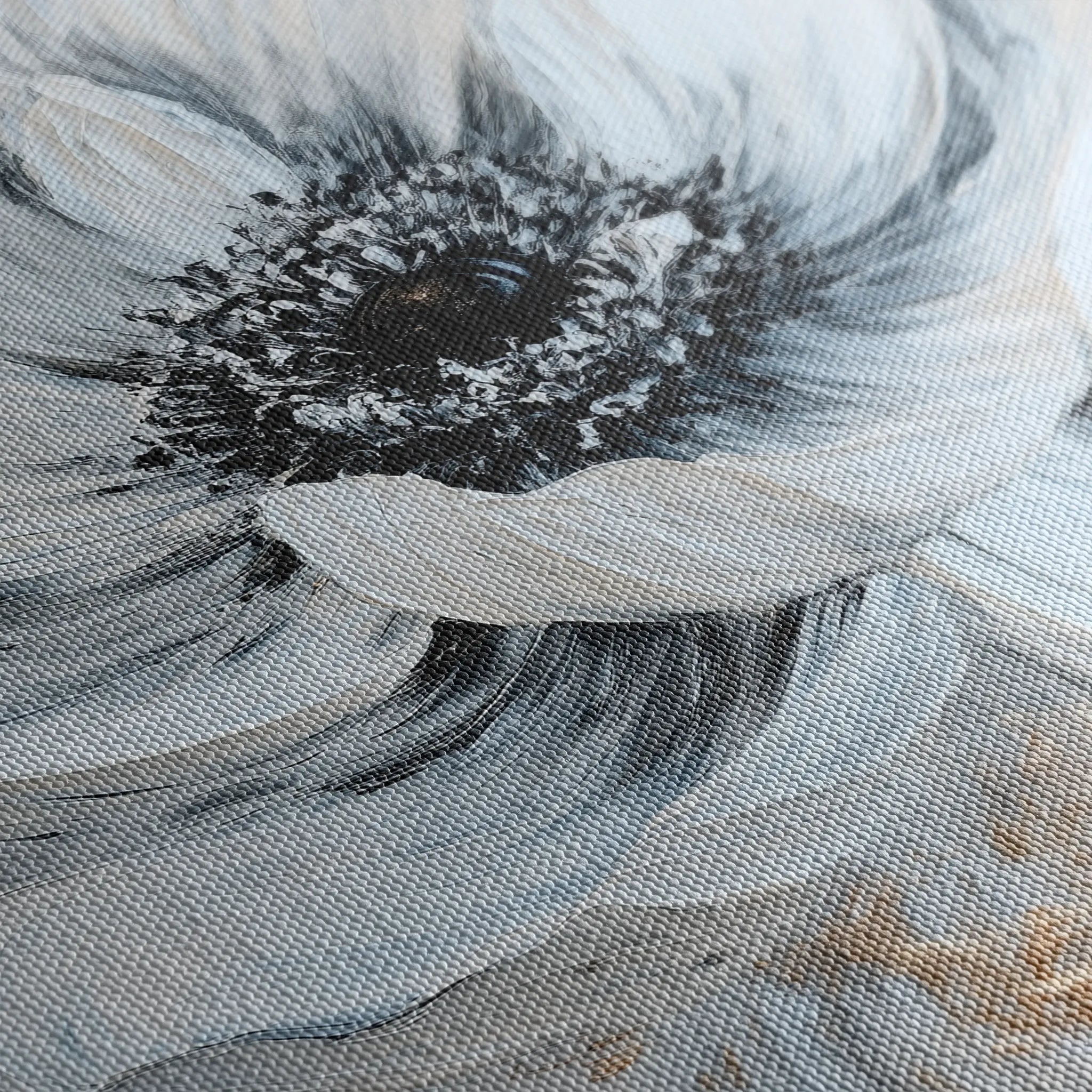 Floral 1436 Canvas Art 18" x 24" / 45 x 60 cm / Black