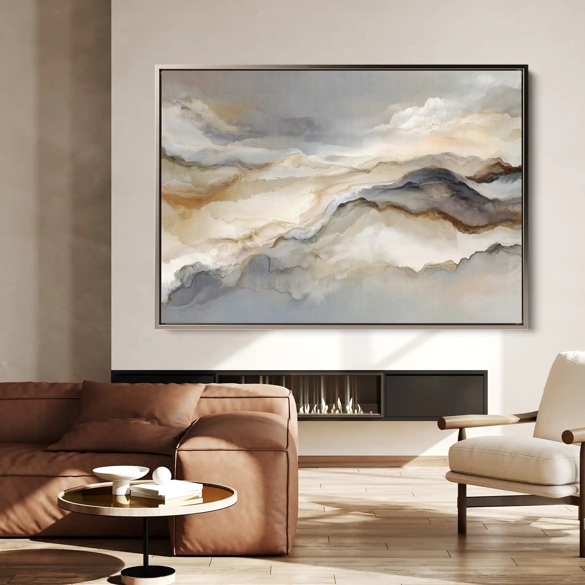 Abstract 1439 Canvas Art 18" x 24" / 45 x 60 cm / Black
