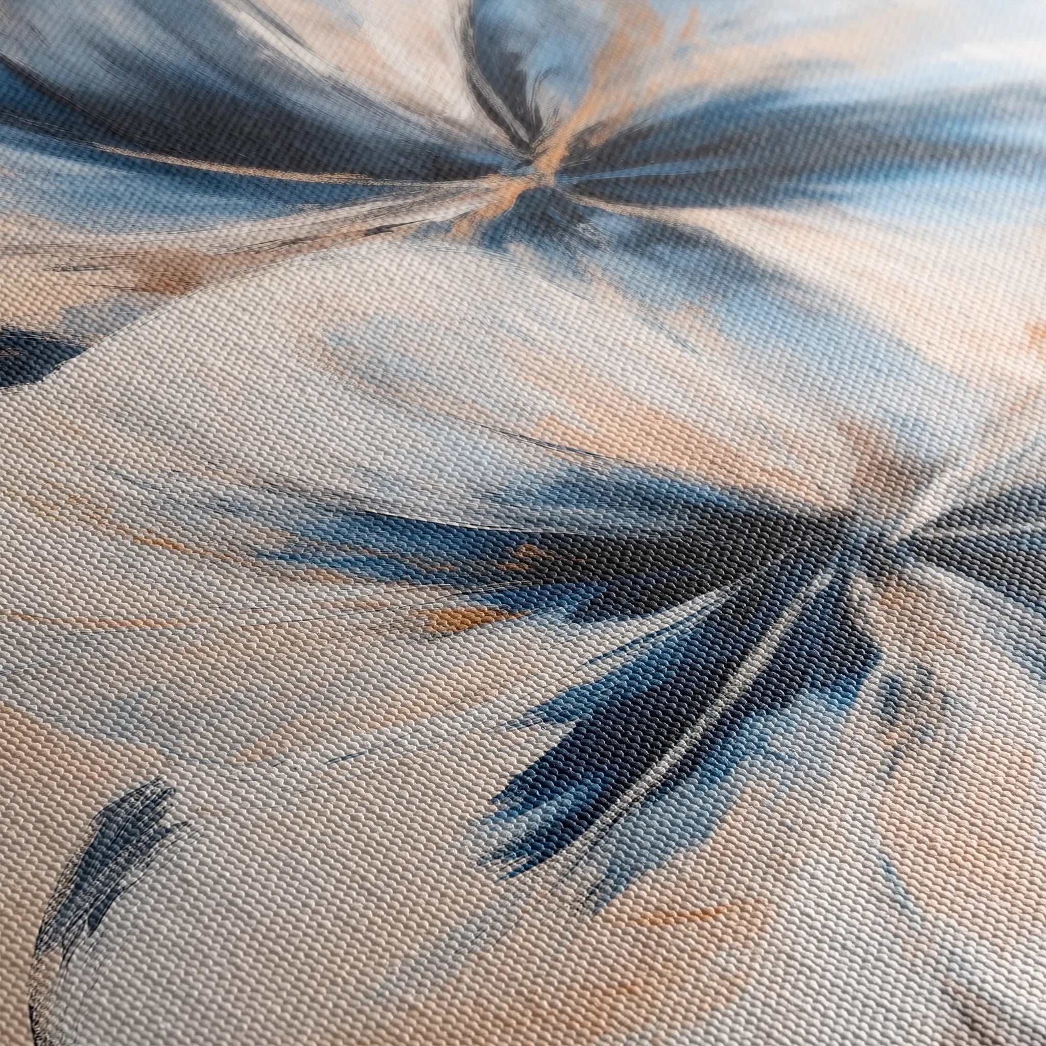 Floral 1440 Canvas Art 18" x 24" / 45 x 60 cm / Black