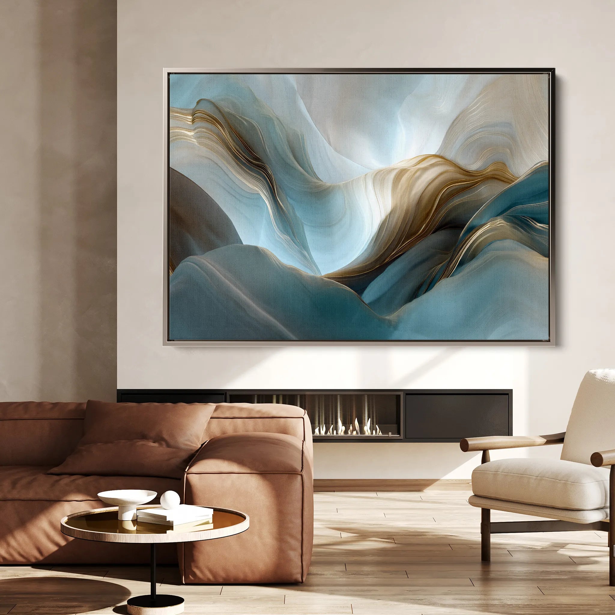 Abstract 1441 Canvas Art 18" x 24" / 45 x 60 cm / Black