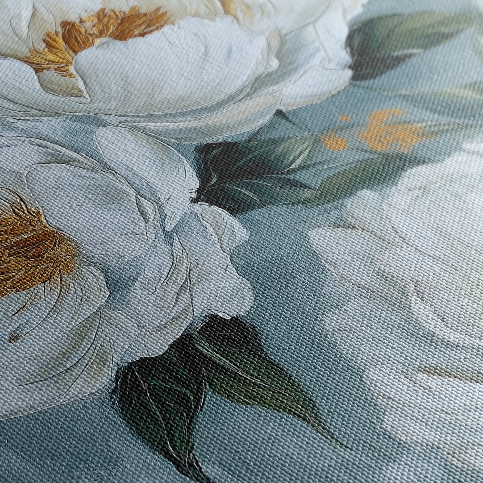 Floral 1441 Canvas Art 18" x 24" / 45 x 60 cm / Black